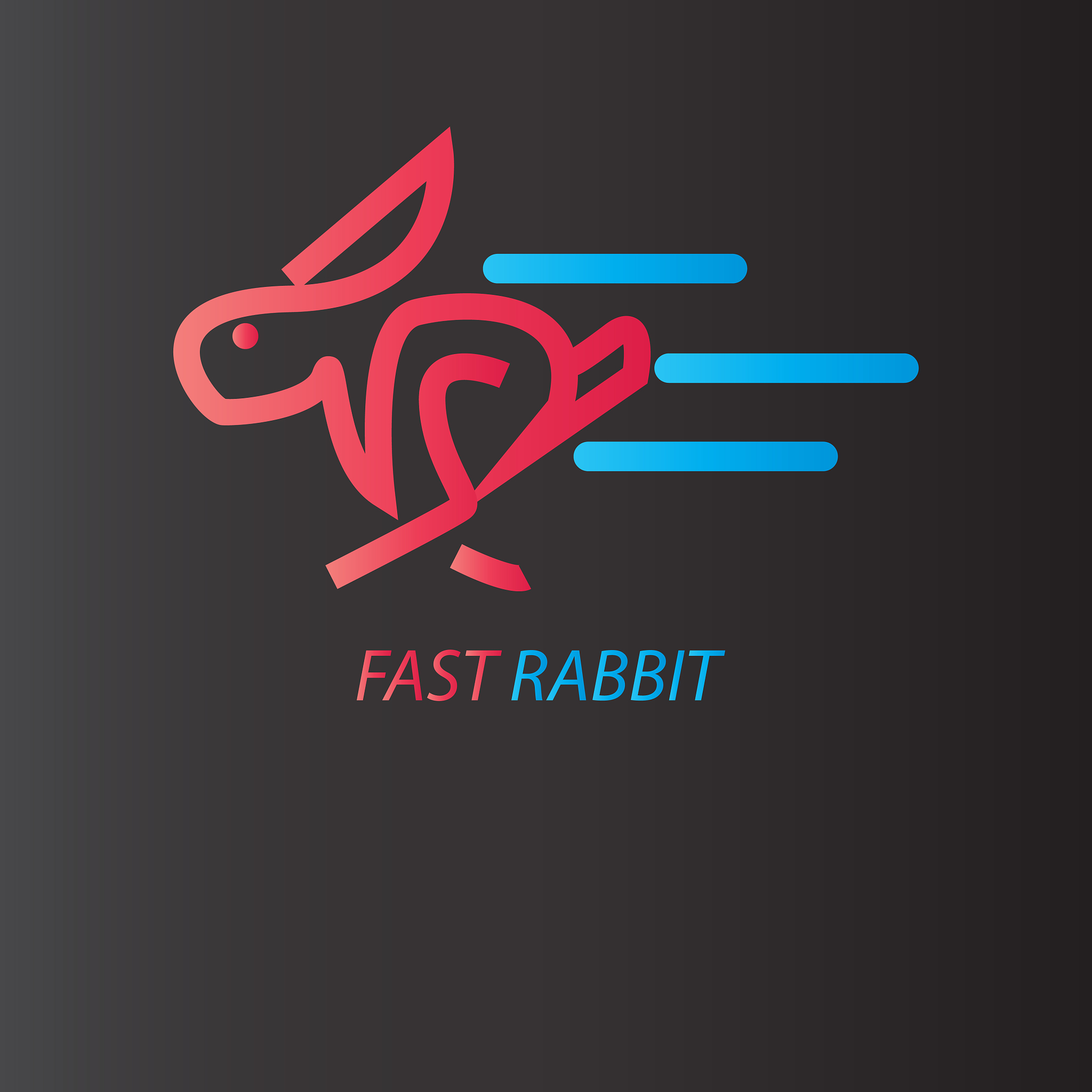 rabbit logo vector icon template design