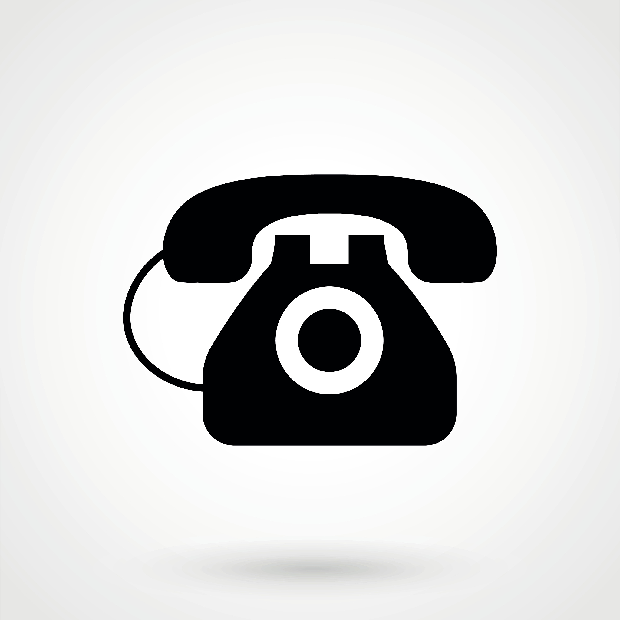 flat web internet icon. old vintage retro telephone.