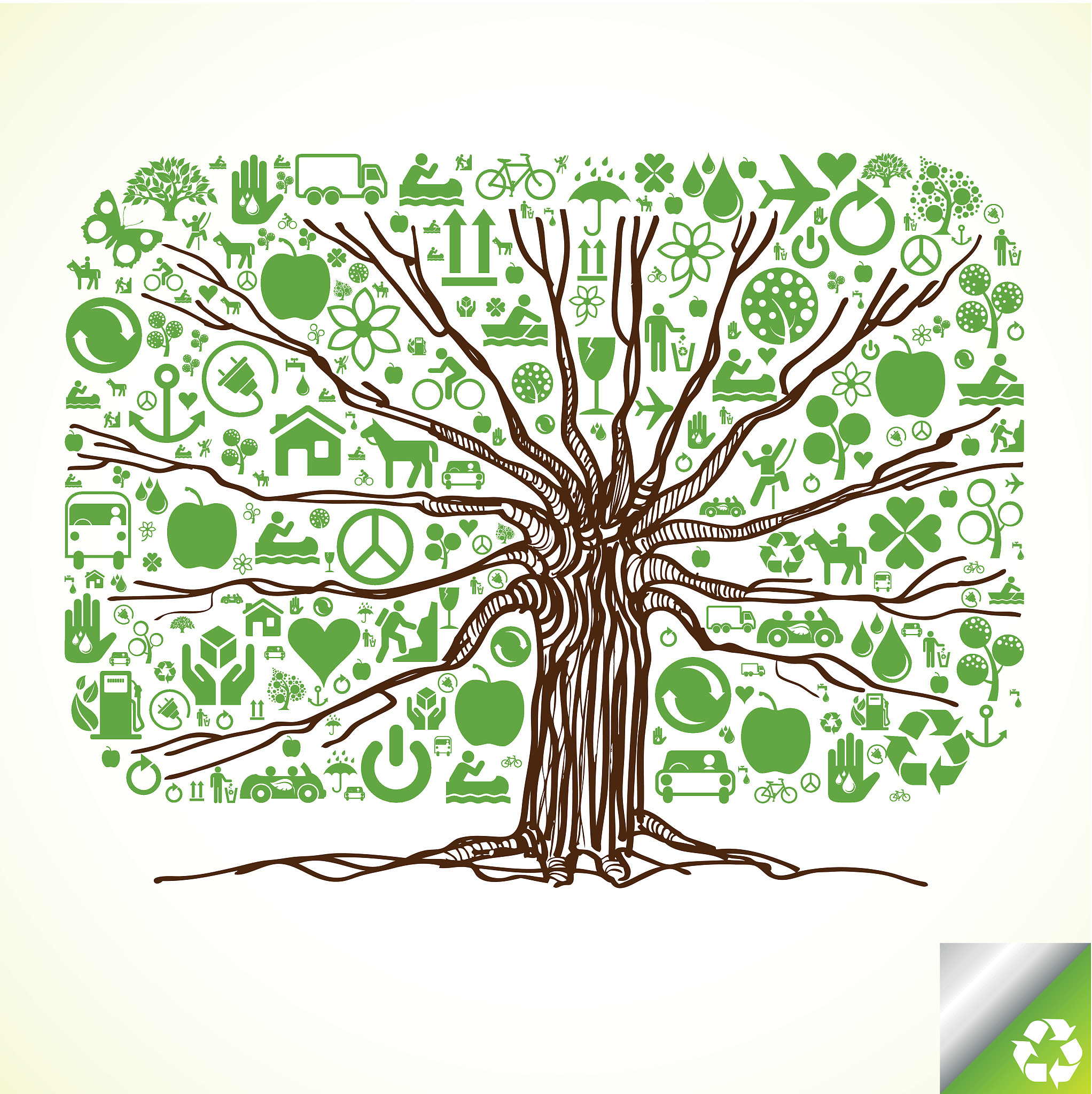 colorful tree vector background