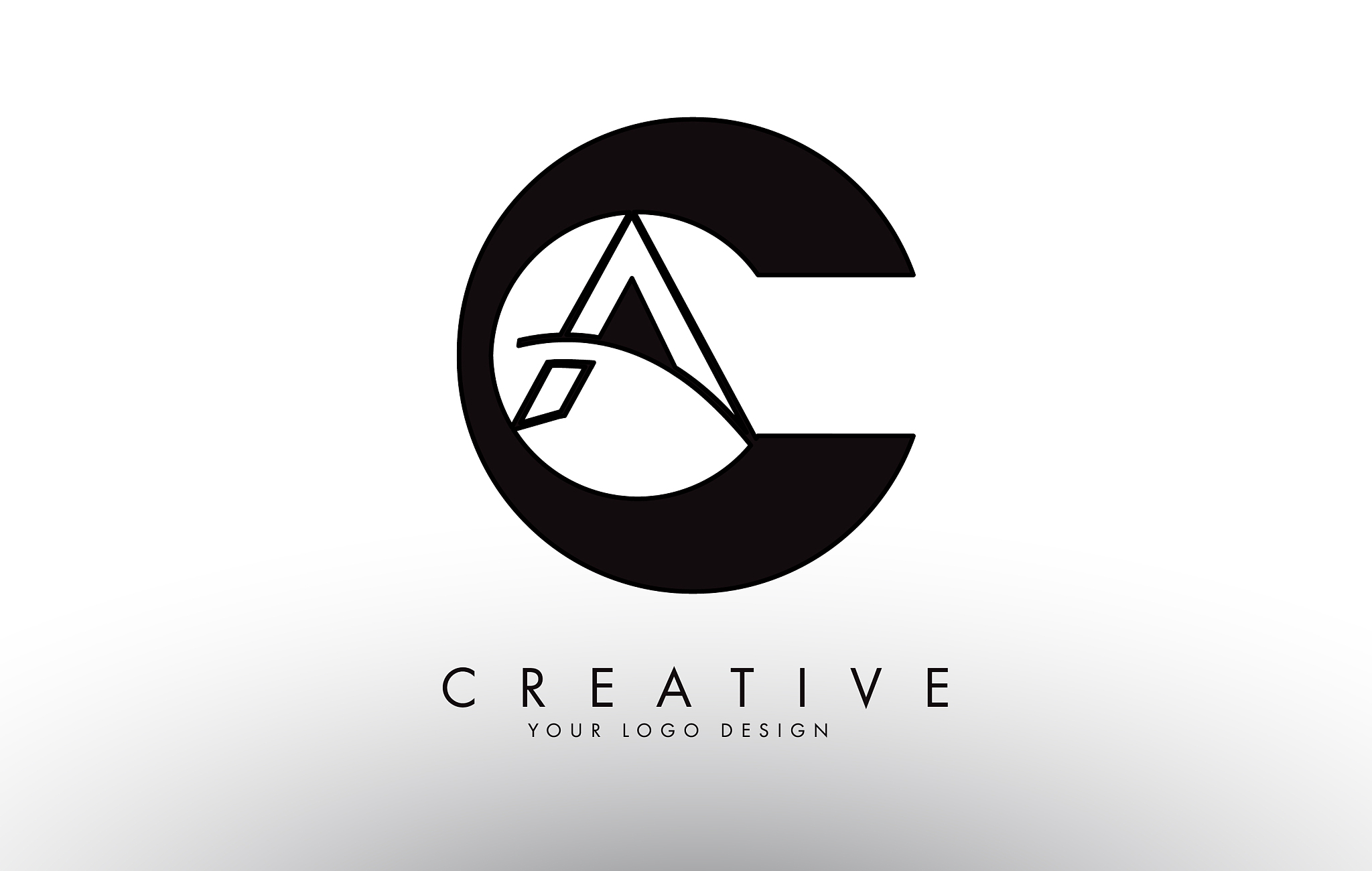 monogram ca c a letters logo design