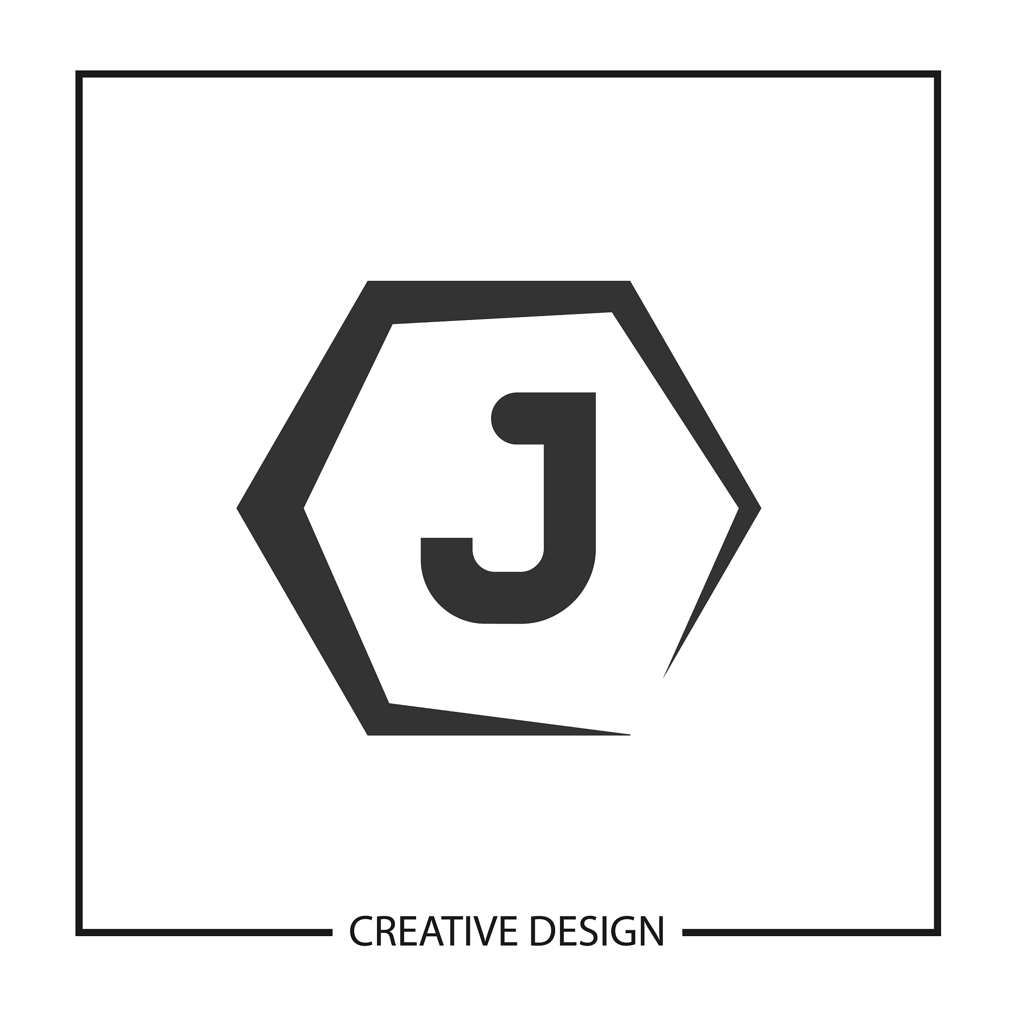 initial letter j logo template design