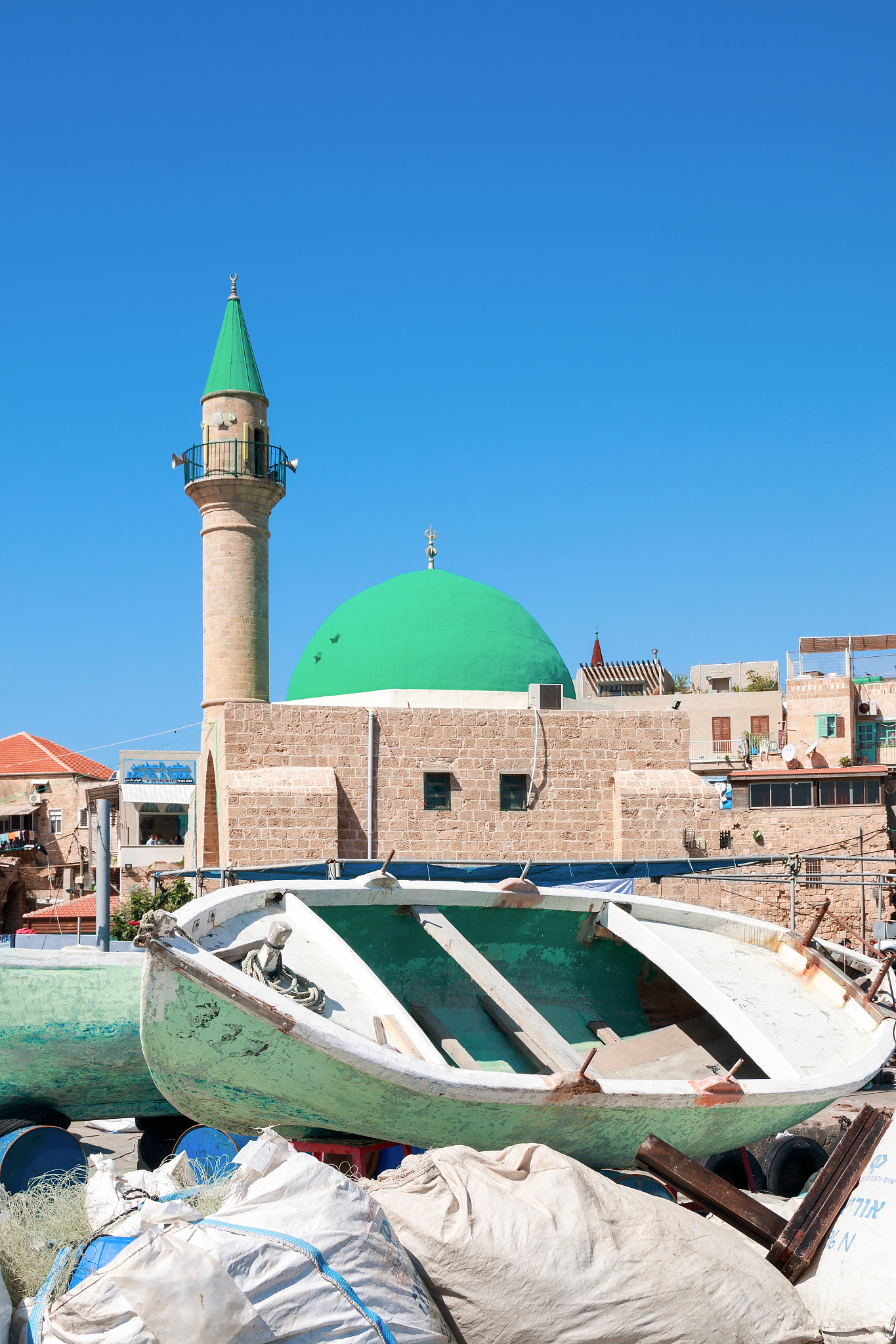 the sea mosque - old acre, mediterranean coast
