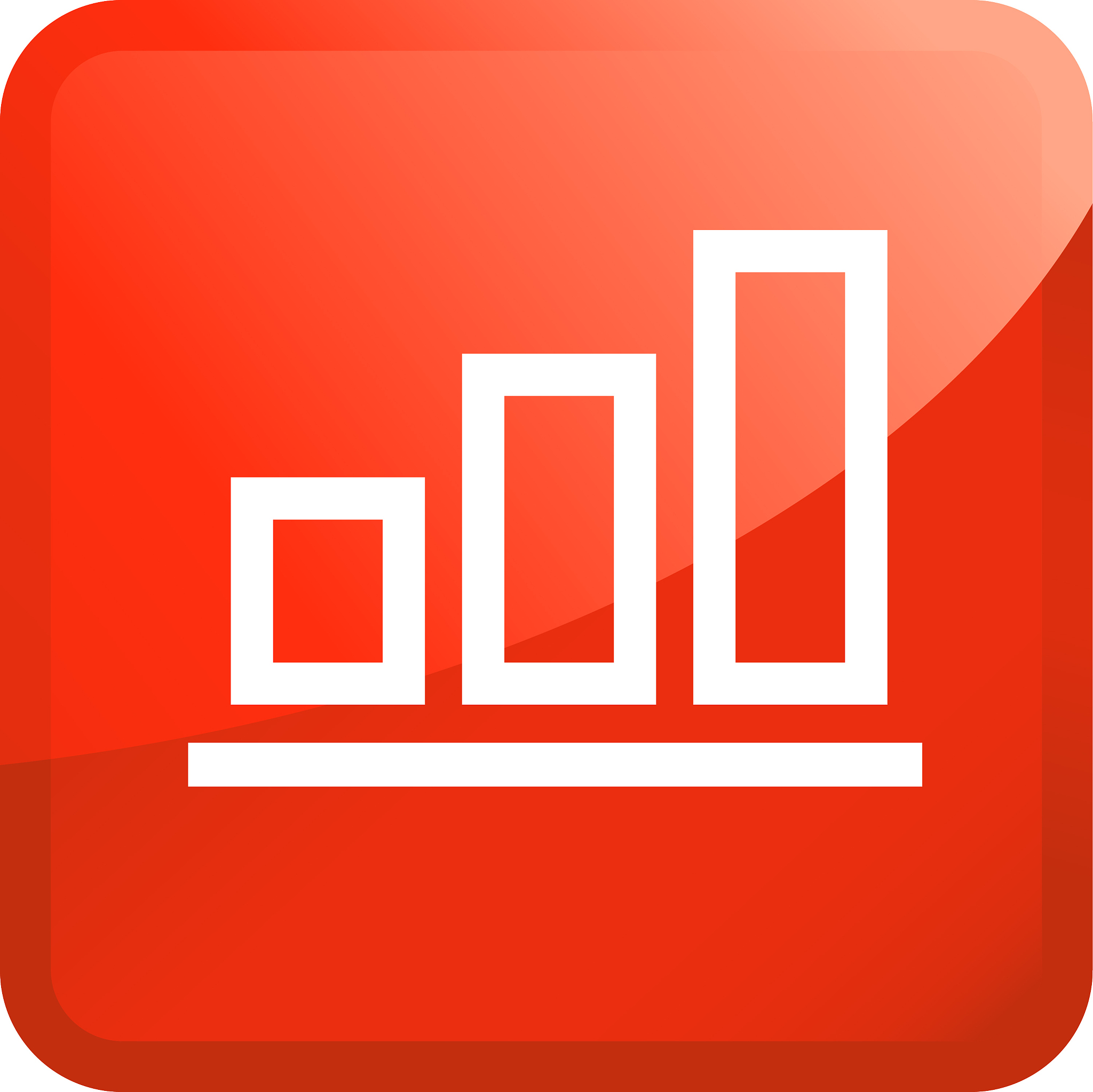 bar graph growth chart icon