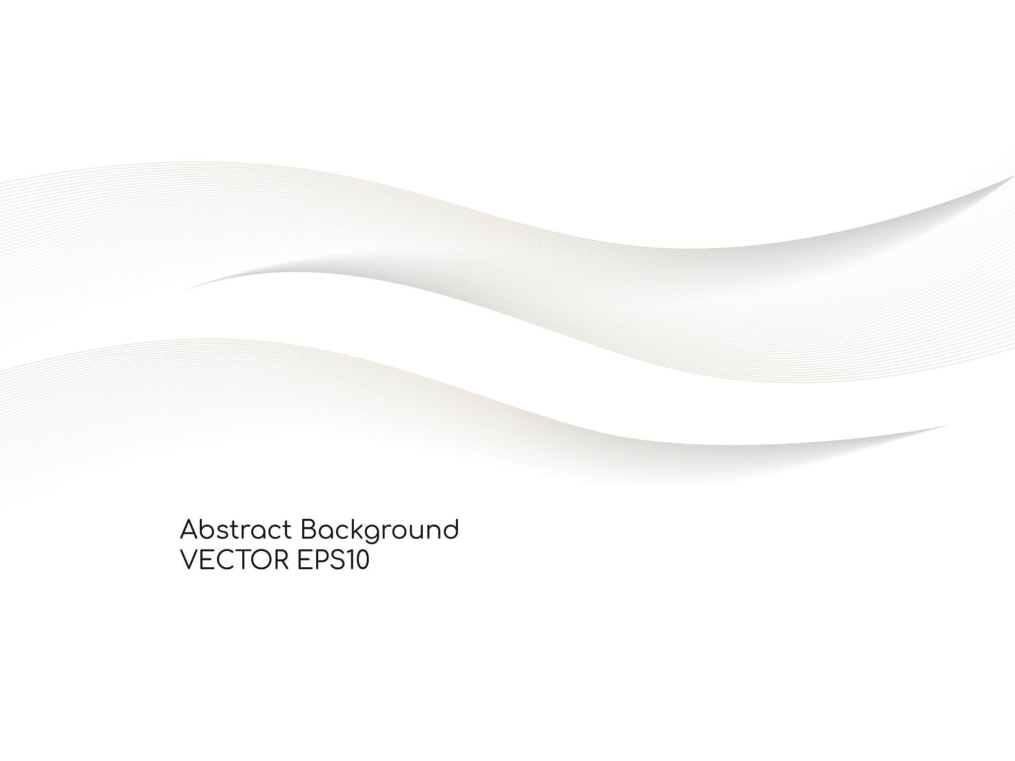 abstract white background with smooth curves wave lines gray col