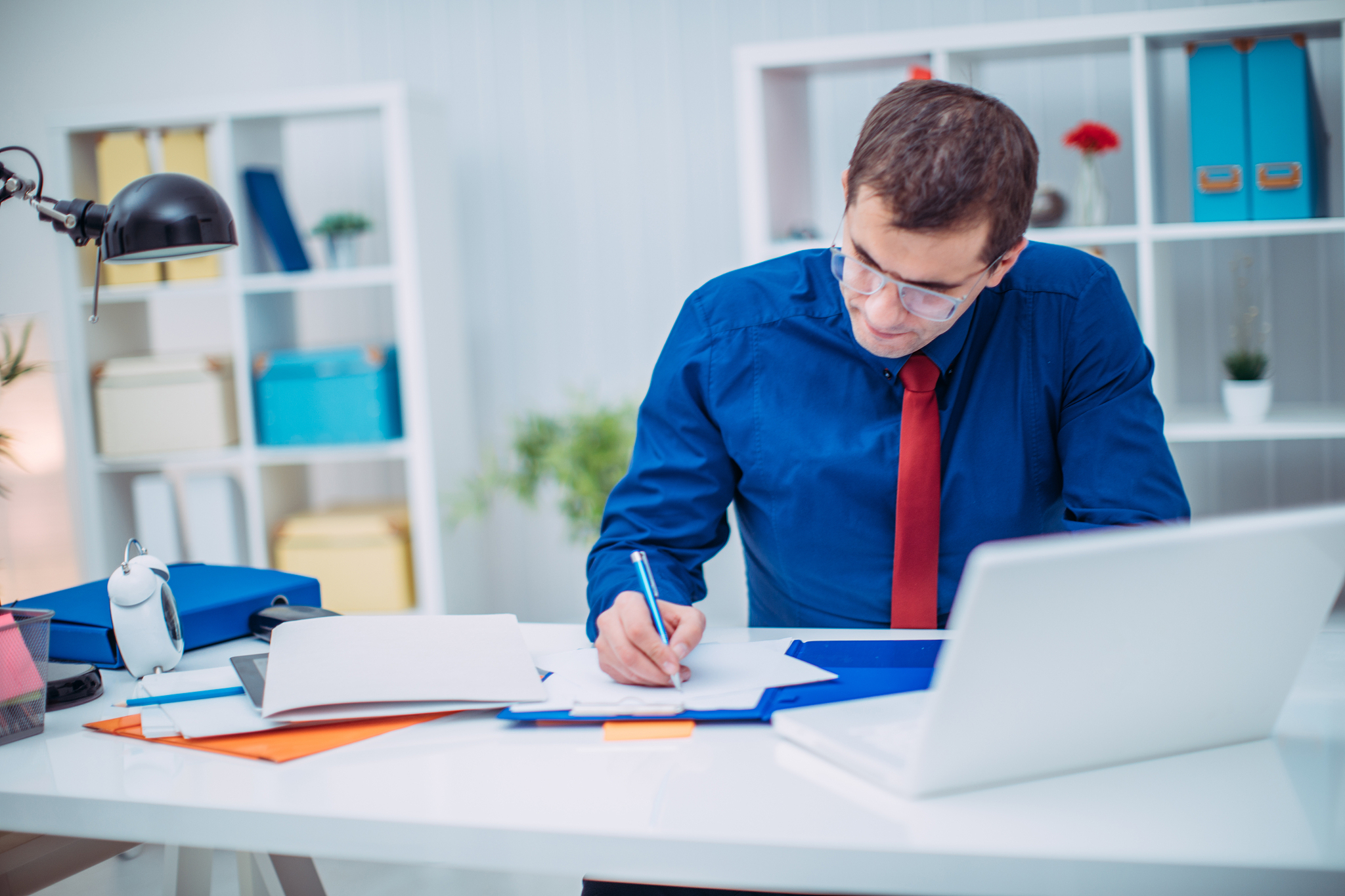 busy office worker