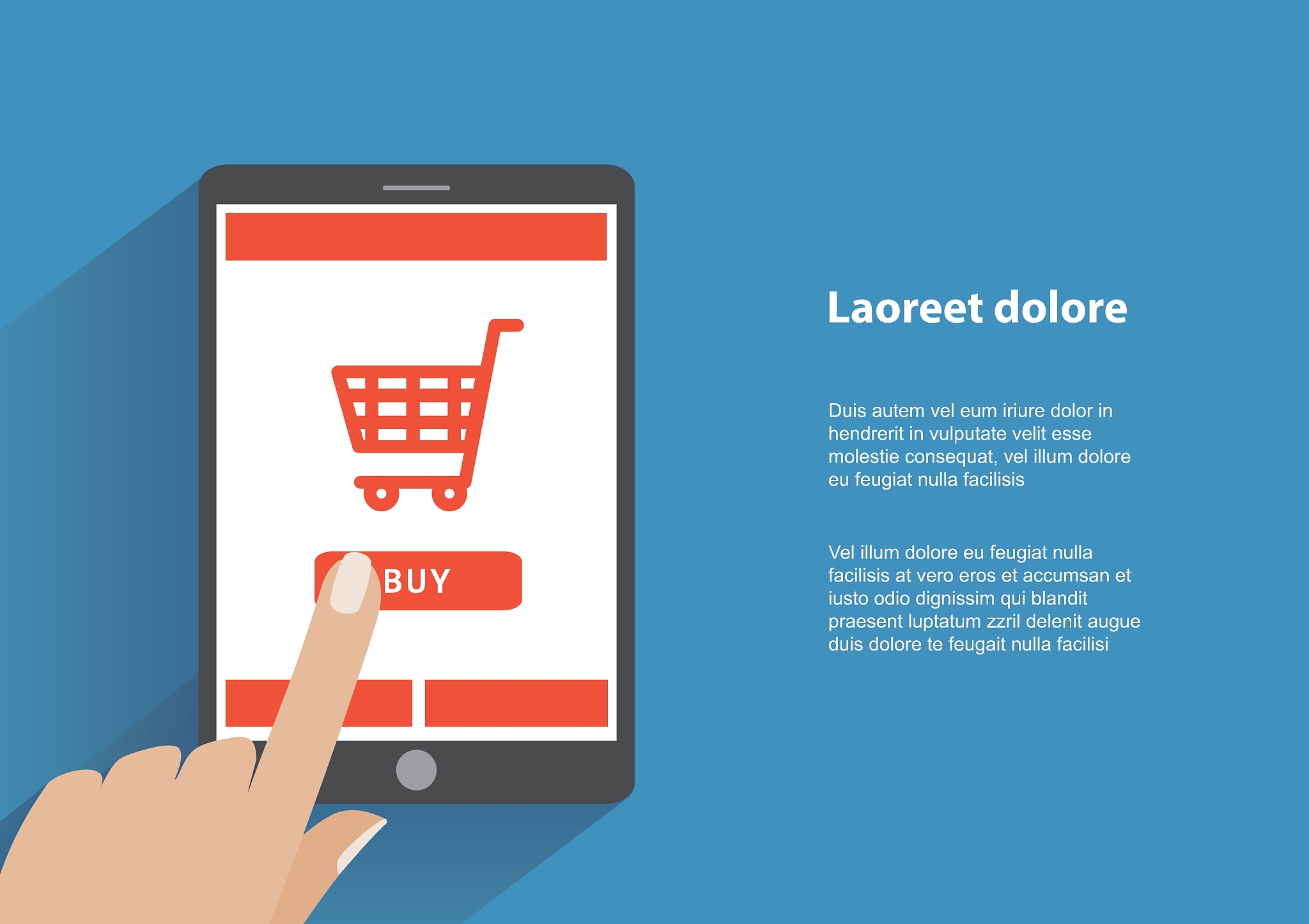 tablet pc with buy button on the screen online