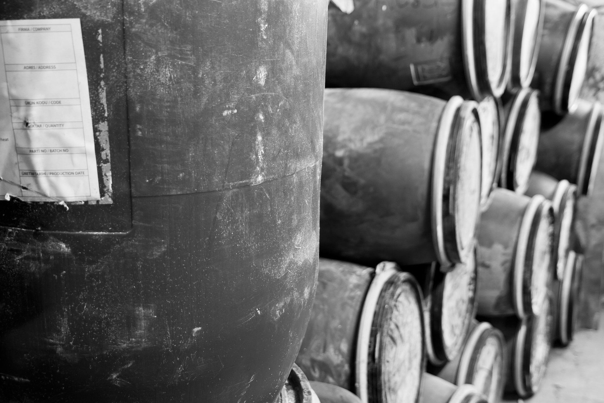 dumped chemical barrels