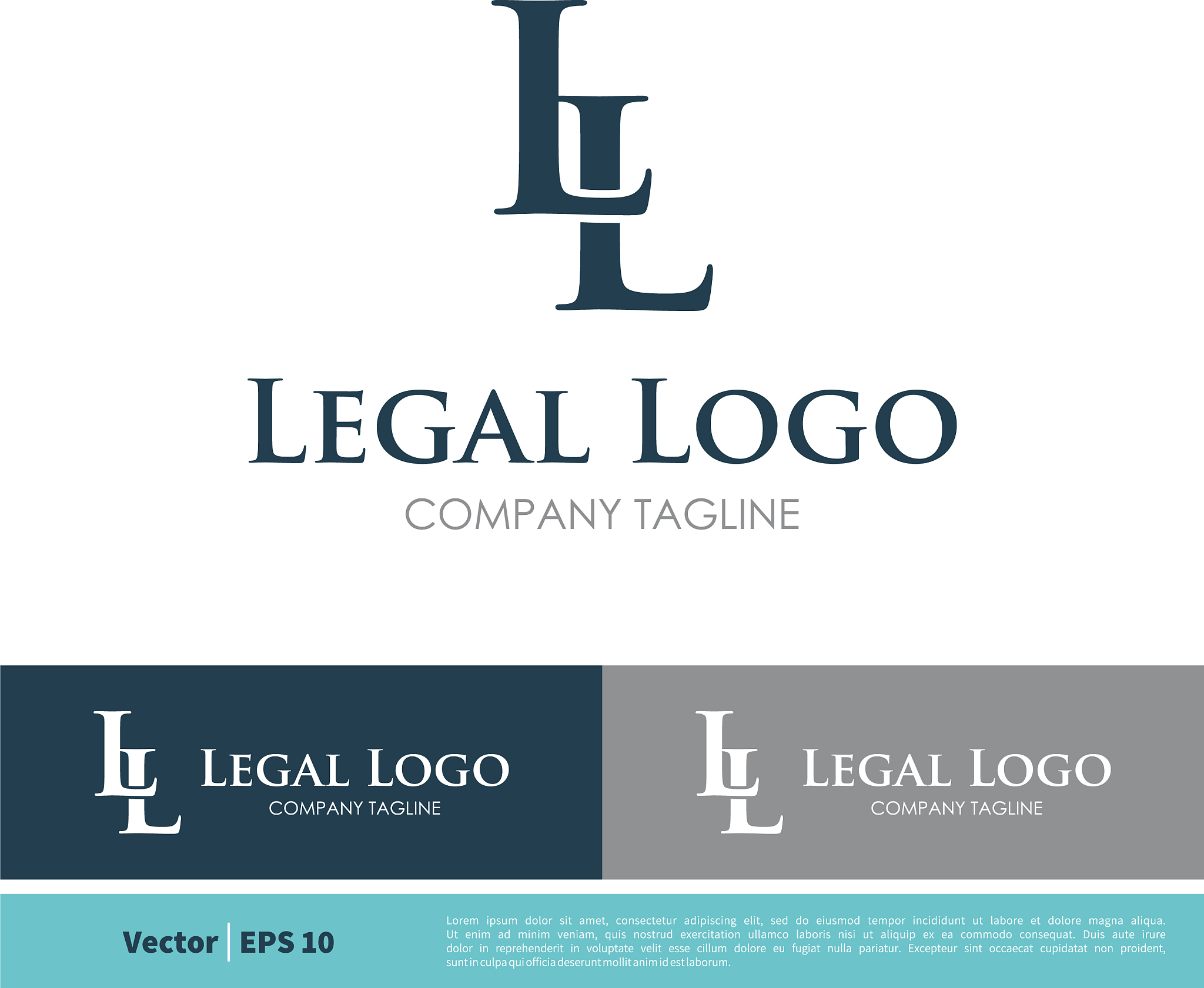 l l letter icon logo template design eps 10
