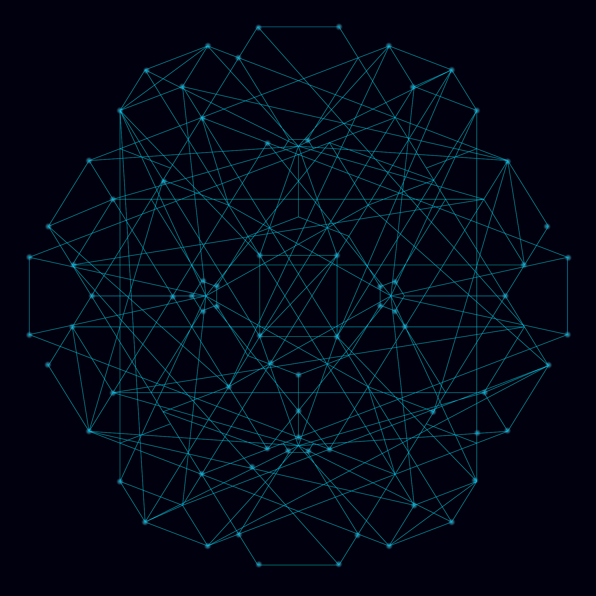 abstract geometric shape of their blue lines on a dark backgroun