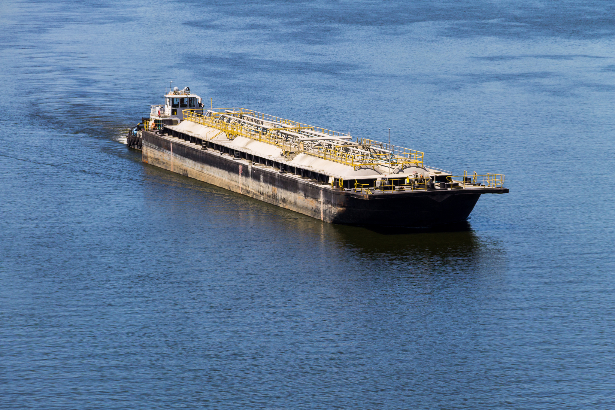 barge floating on the dnieper river