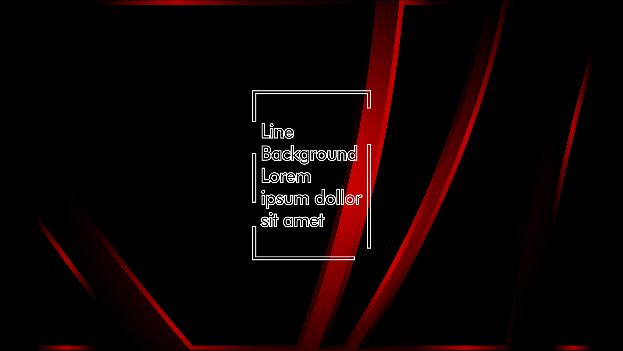 red ribbon wave on a black background layout