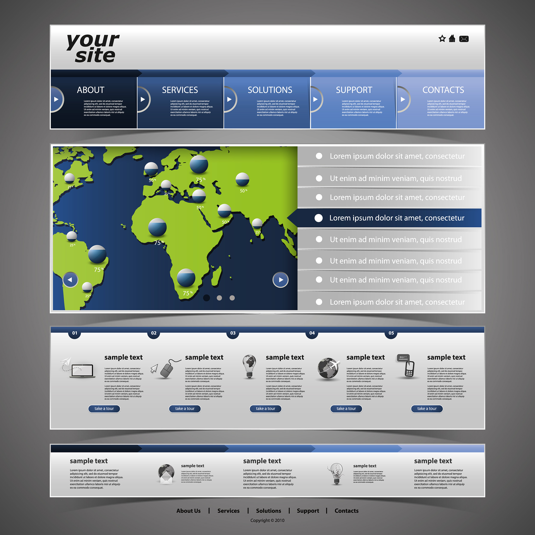 one page website template
