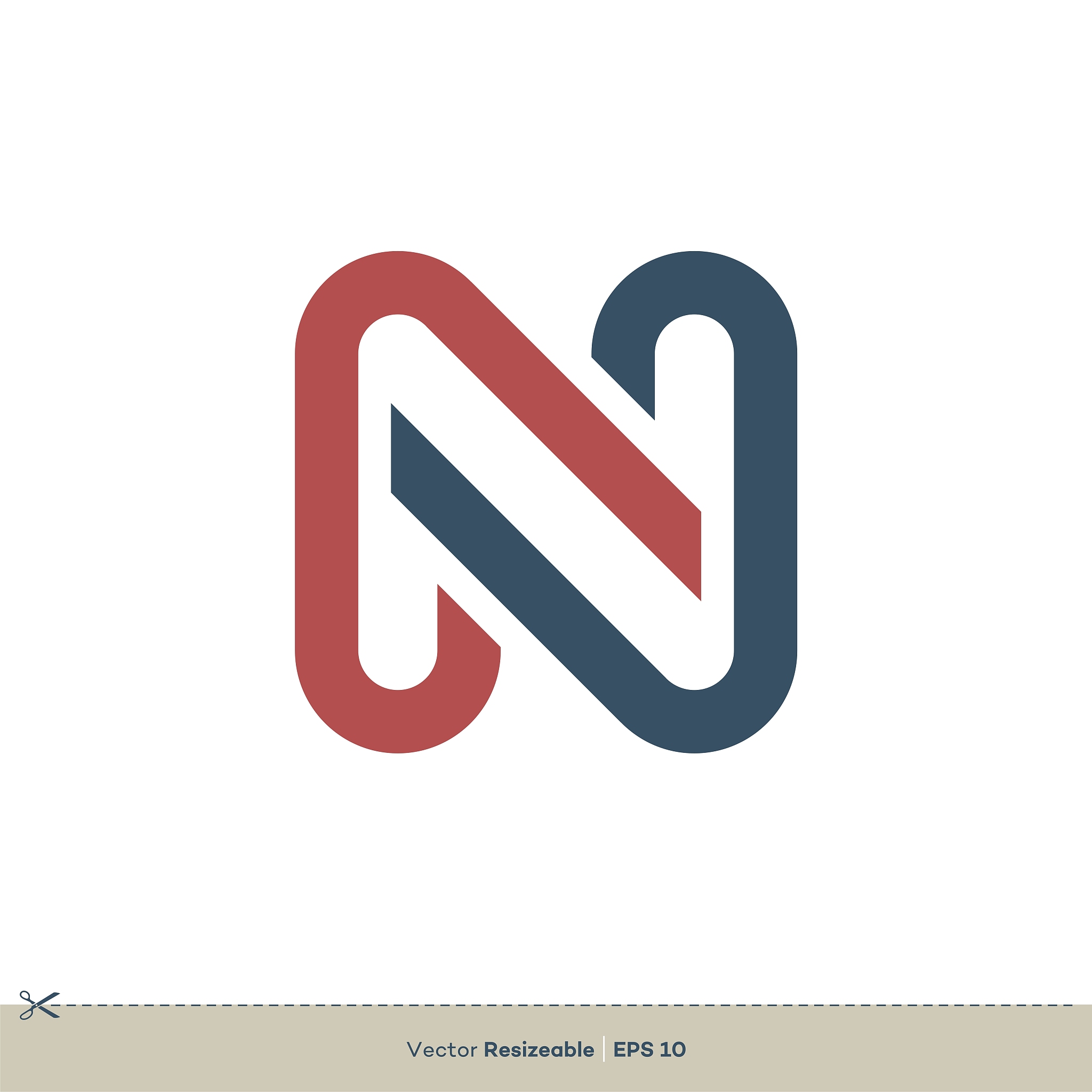 n letter vector logo template illustration design. vector eps 10