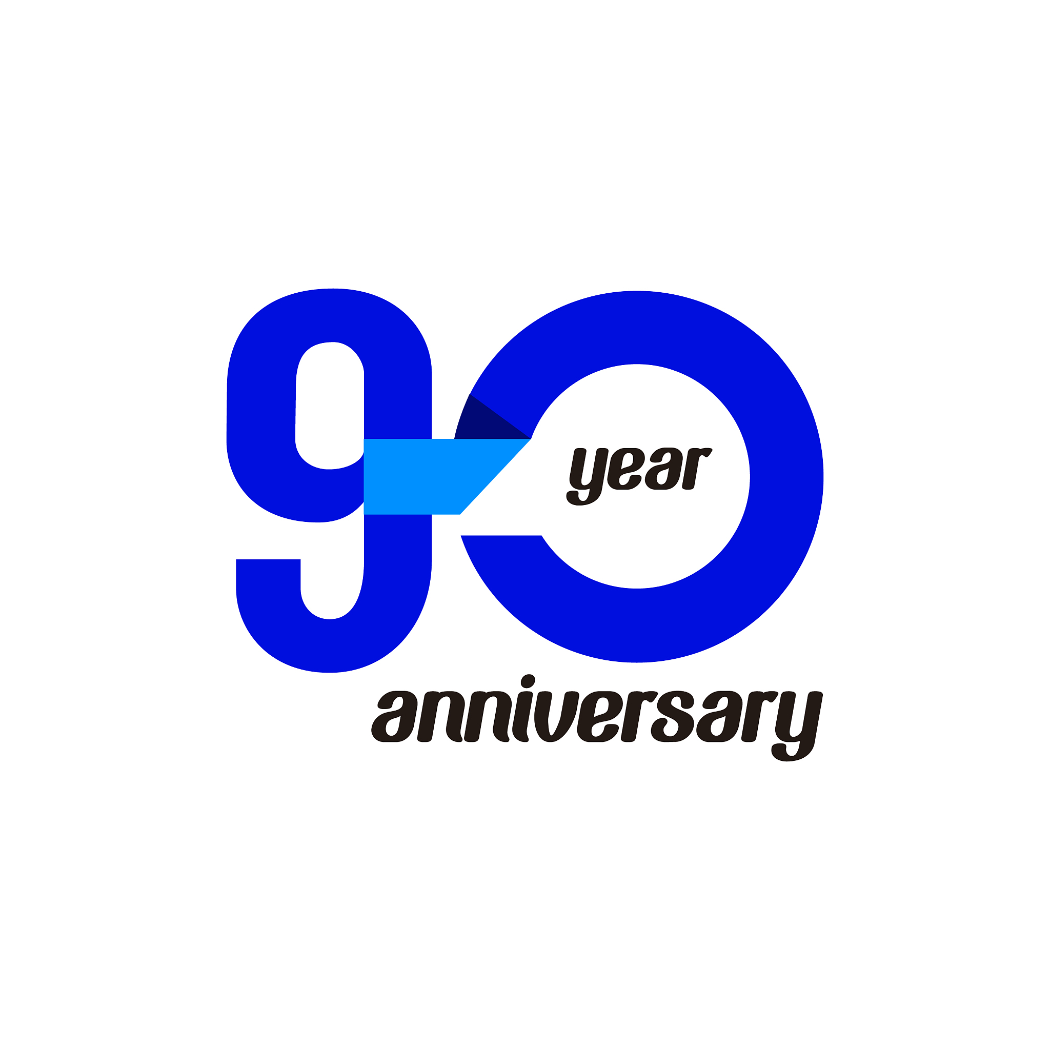 90 year anniversary template design