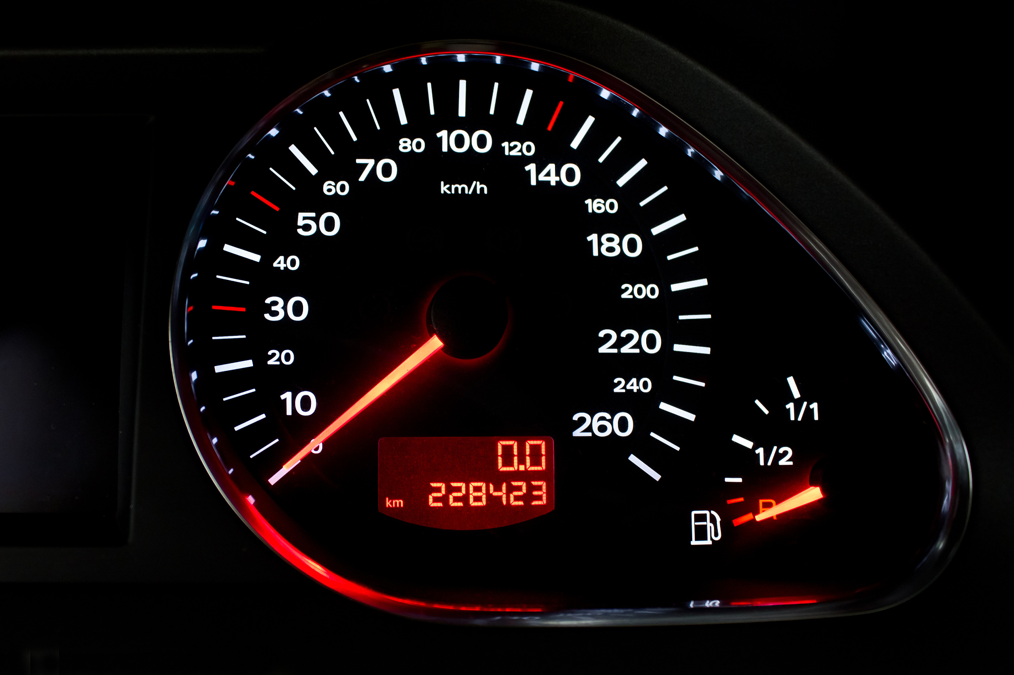 speedometr on a car dashboard