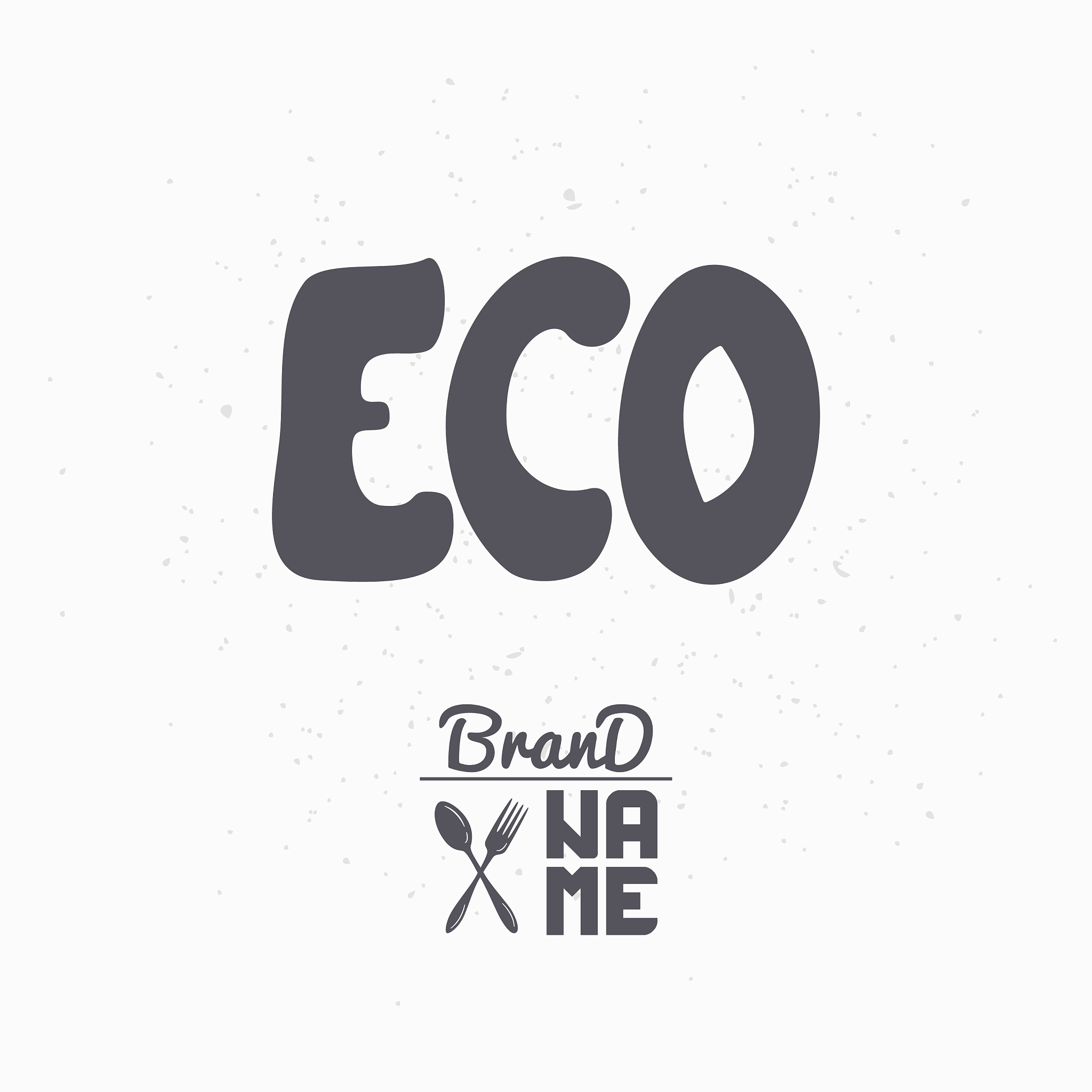 hand drawn sign eco food