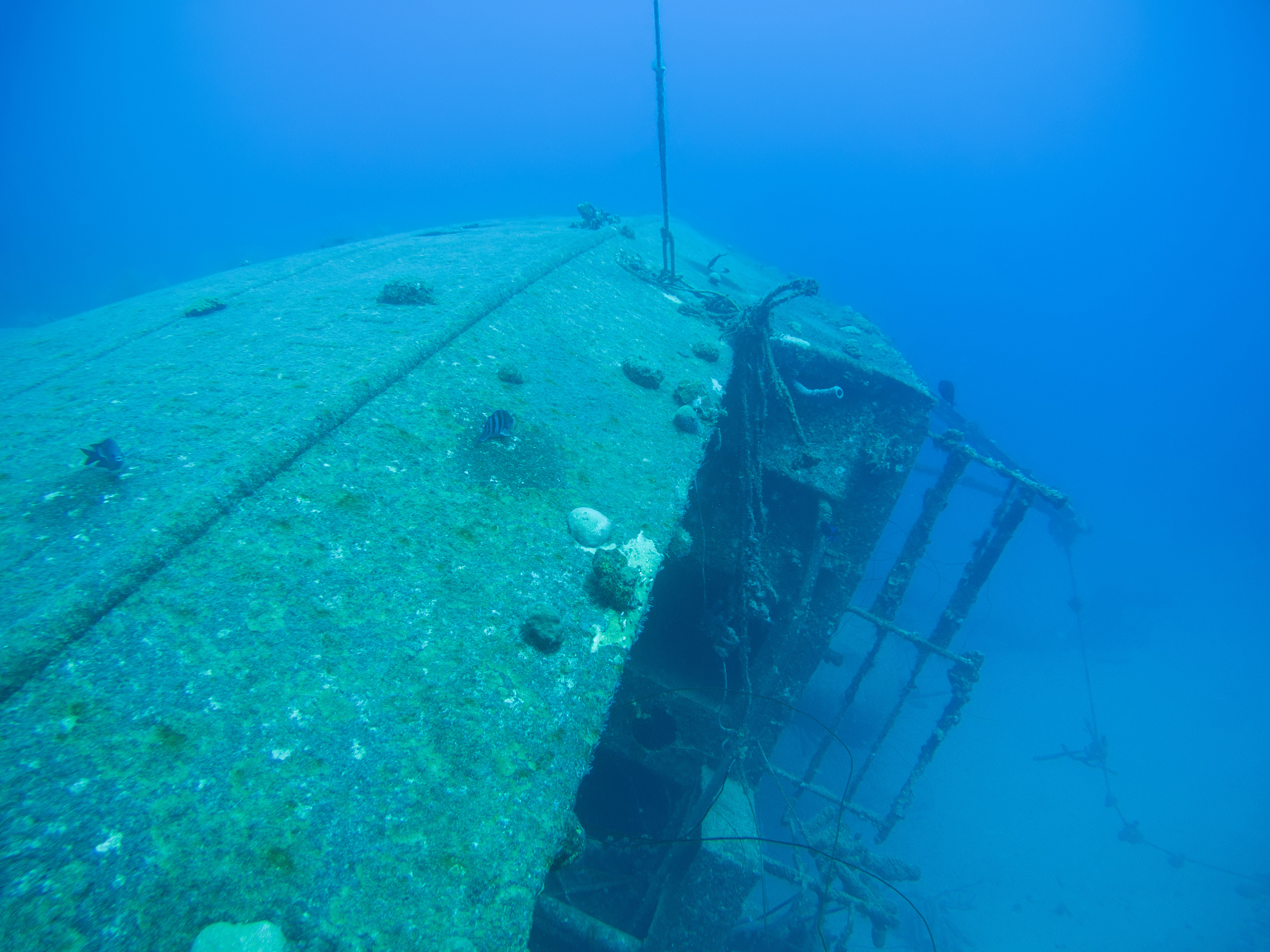 ship wreck in the caribbean sea