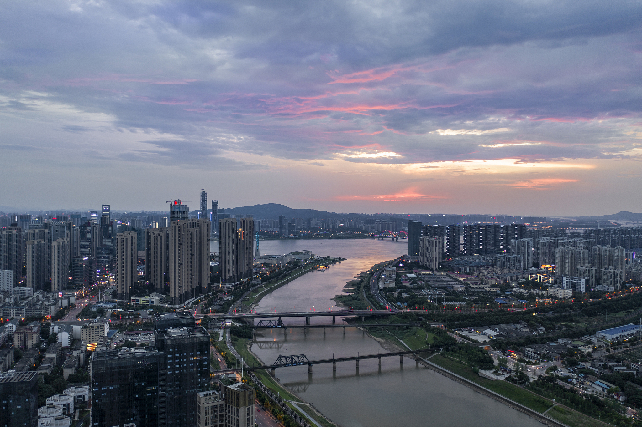 urban skyline in china