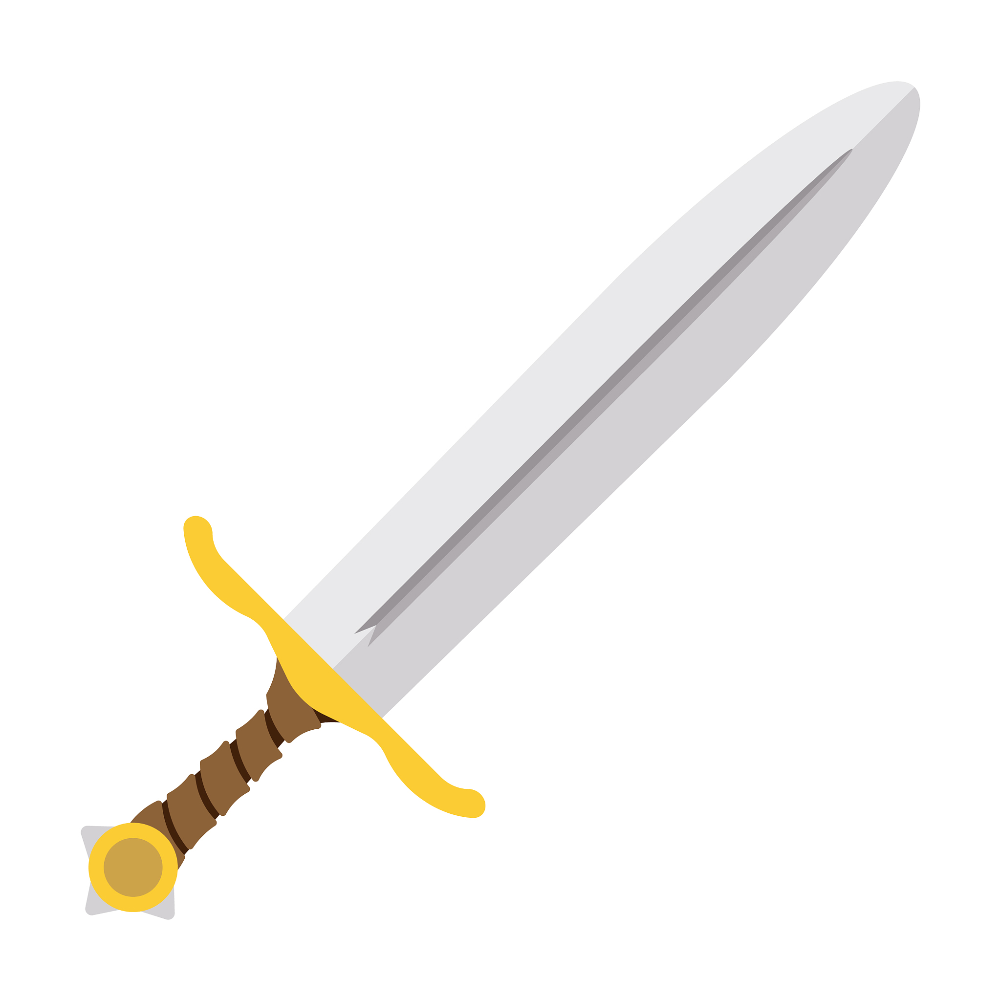 medieval sword cartoon icon