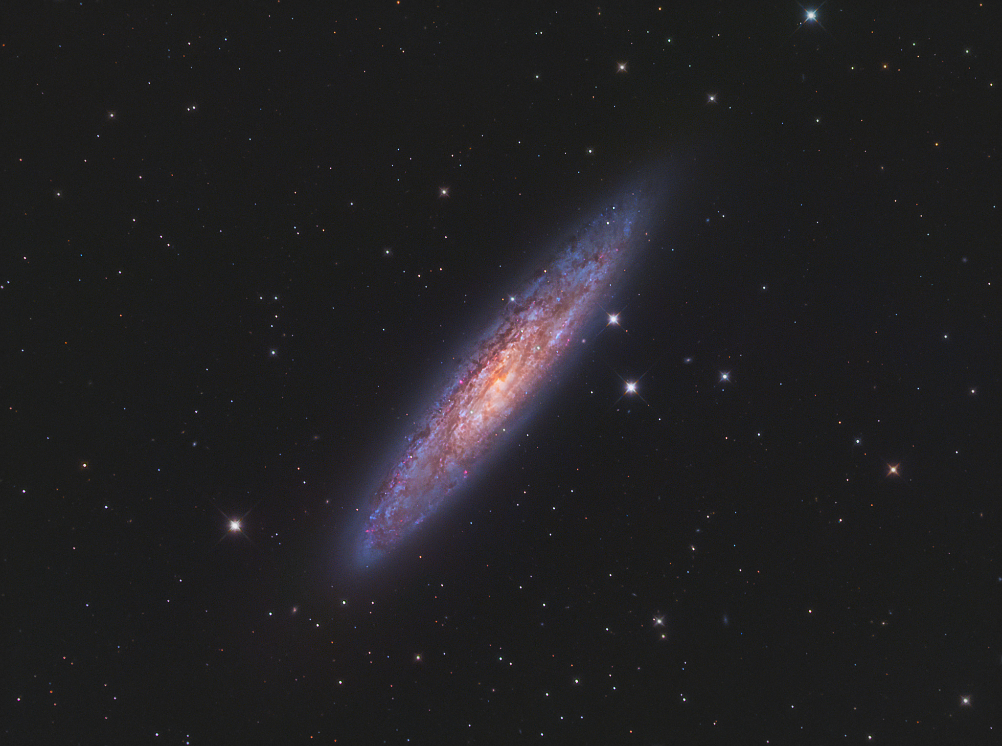 a galaxy and stars