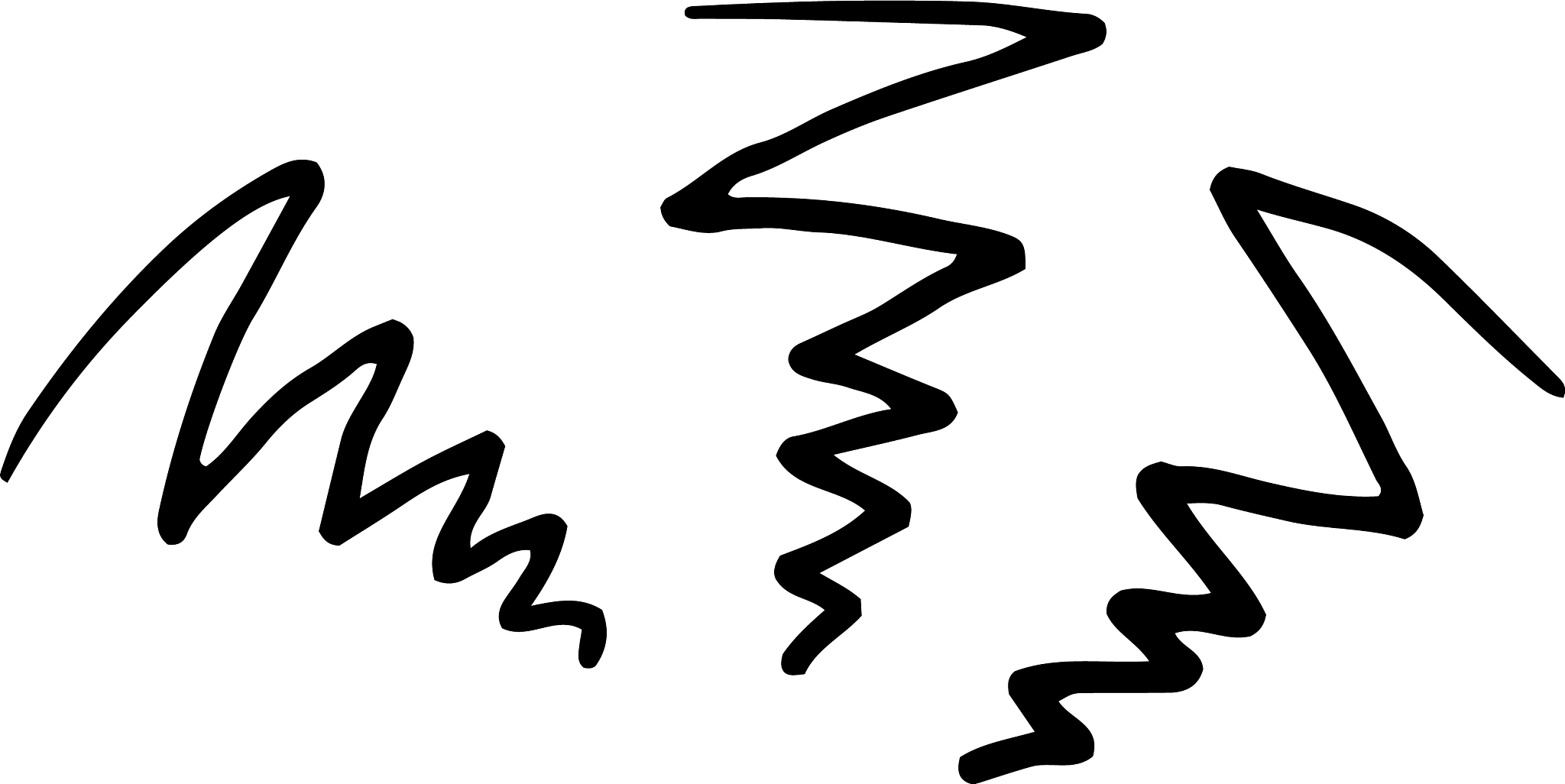 variation handwritten anger mark