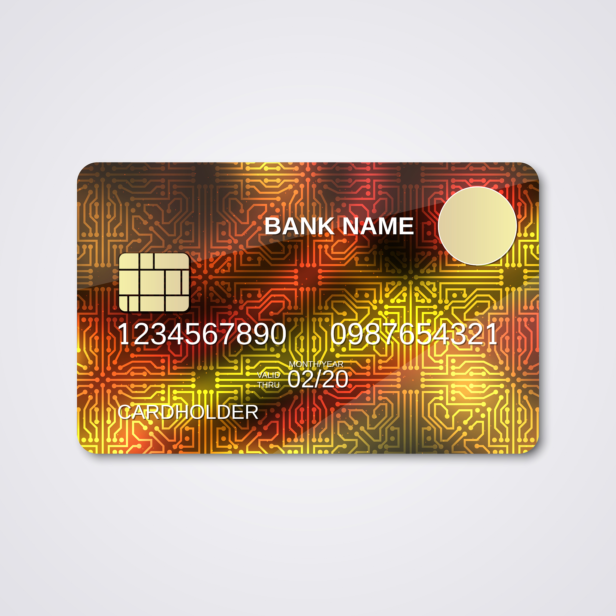 bank card design vector template