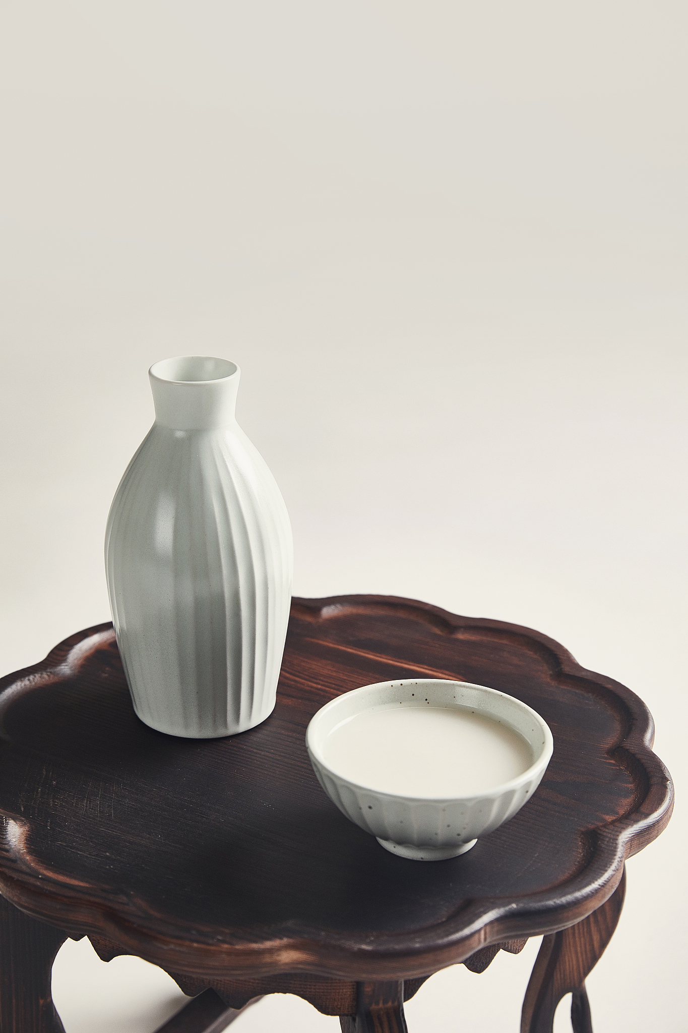 makgeolli, liquor, cup, bottle, raw rice wine