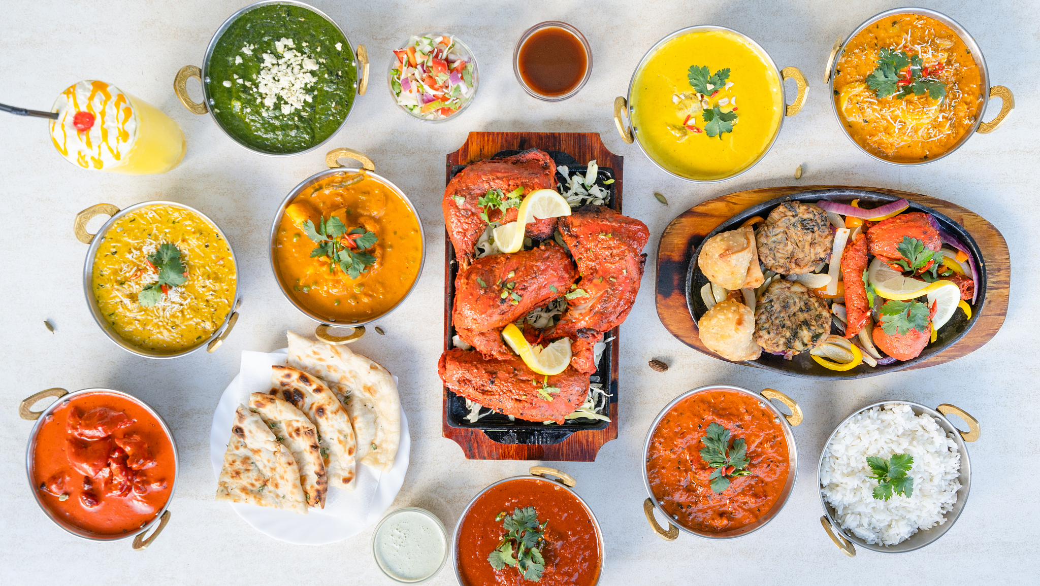 indian food background.