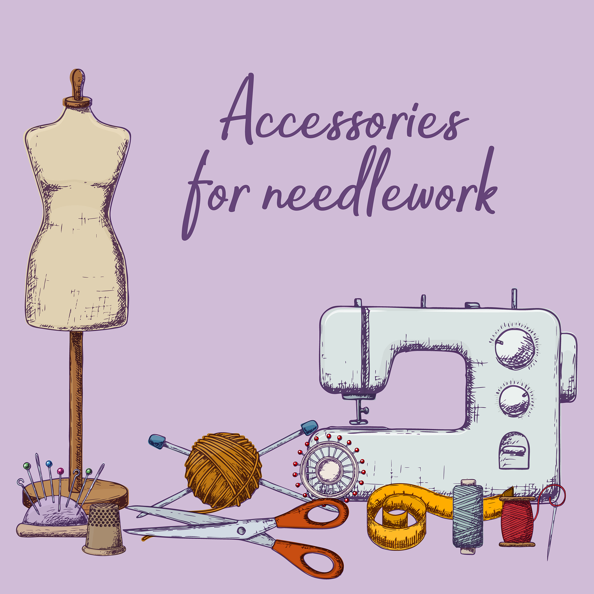In a picture there is a girl using a sewing machine making a piece of clothes Around her i see a safety pin scissors a string roll a doll some pins sticking on a stuff Pls make up a story based on the