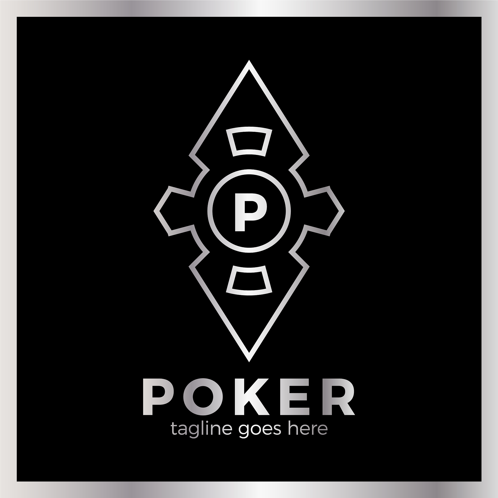 poker casino logo - red rhomb