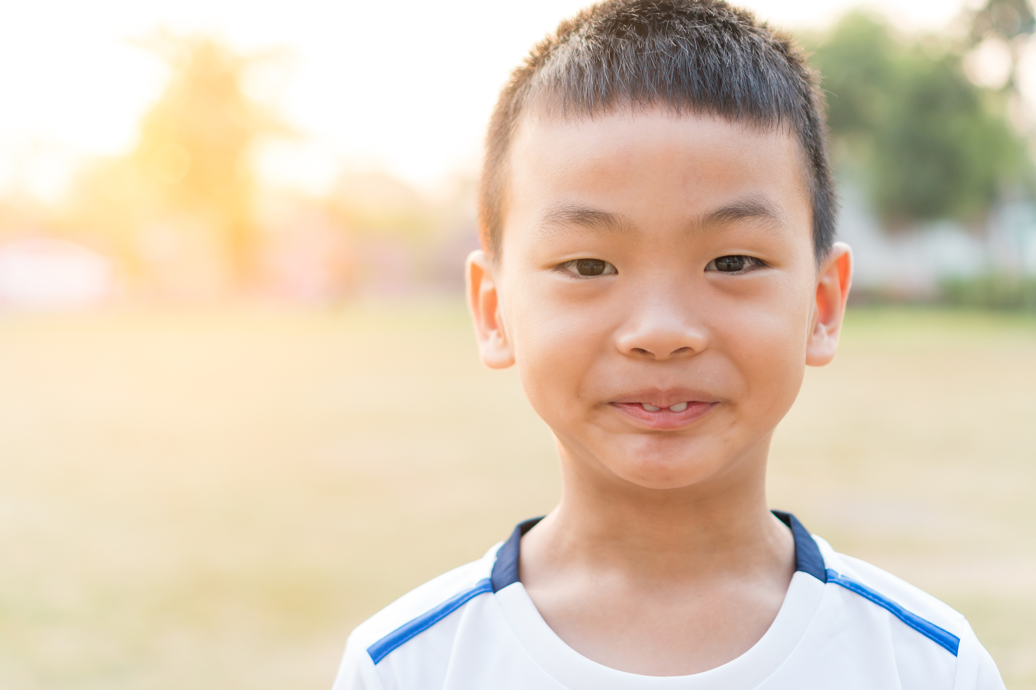 portrait of smiling boy