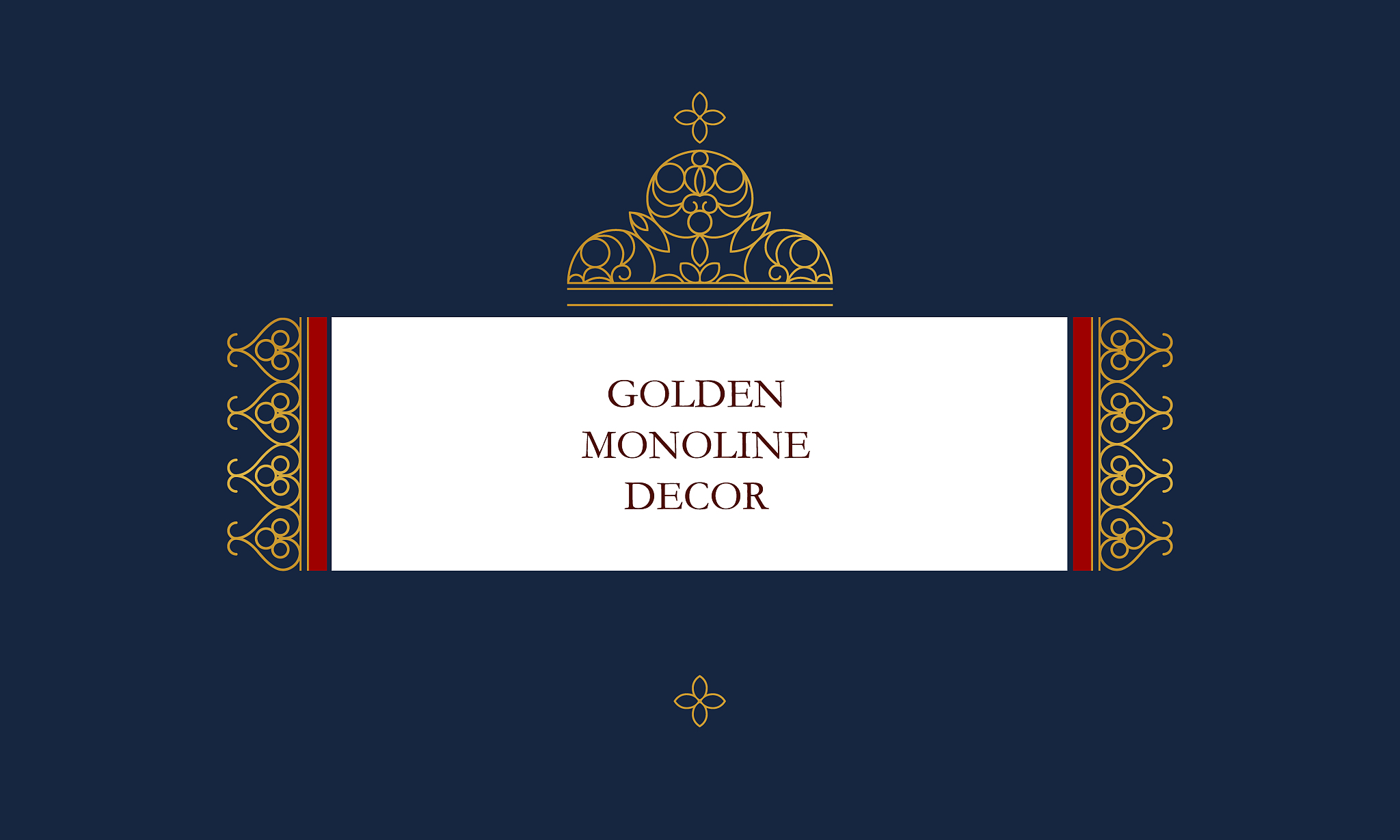 vector gold lineart frame, border, monogram design template. ele