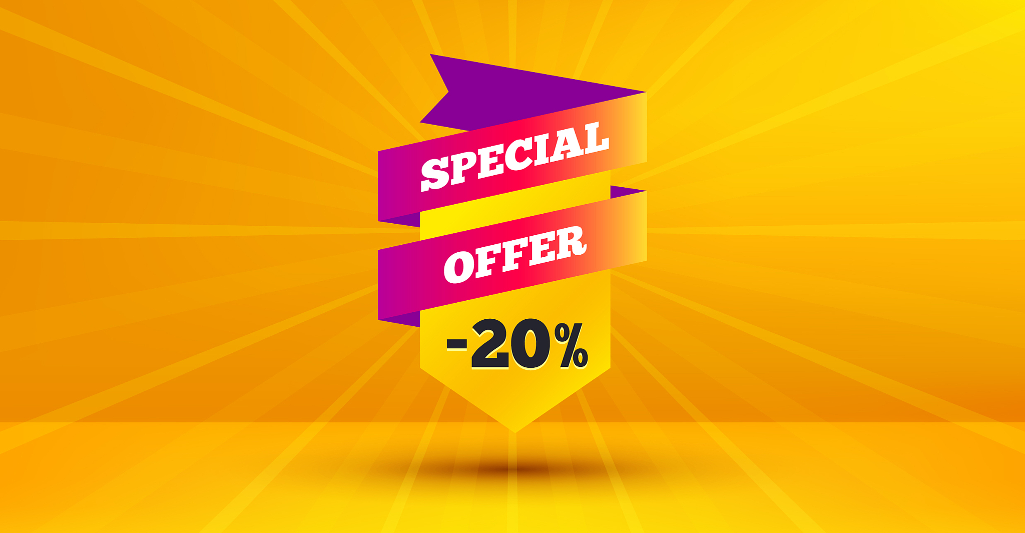 special offer badge discount banner shape