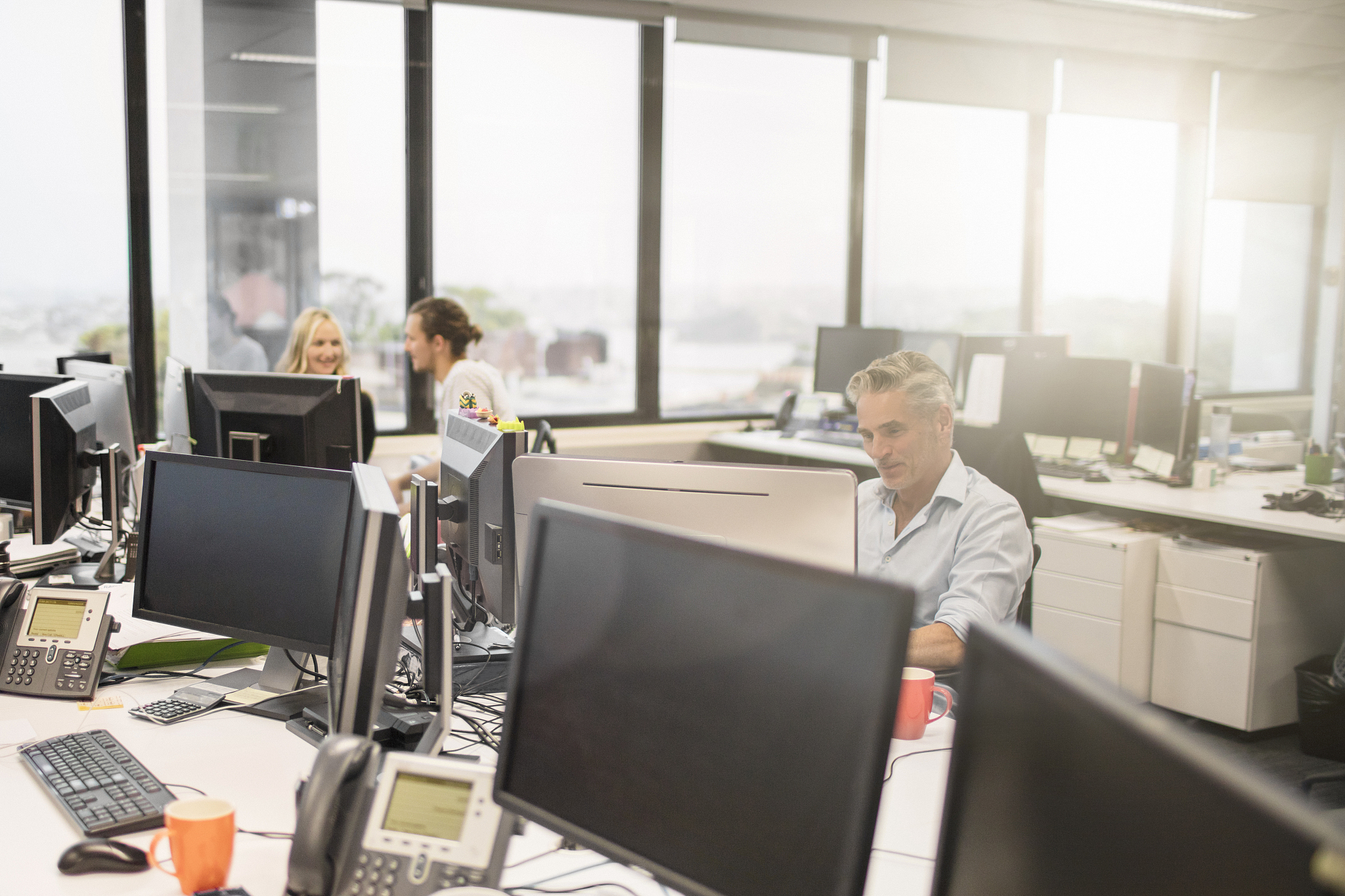 people working in the office