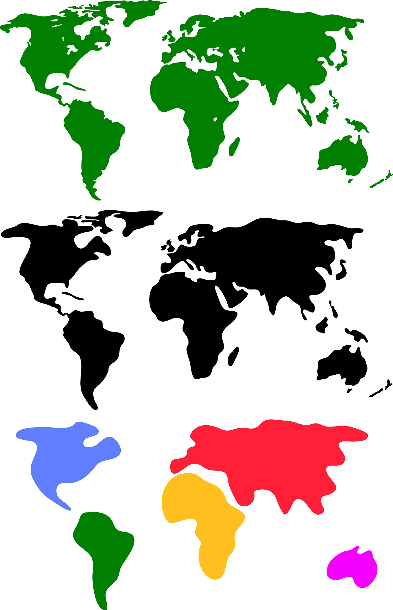 set abstract world maps