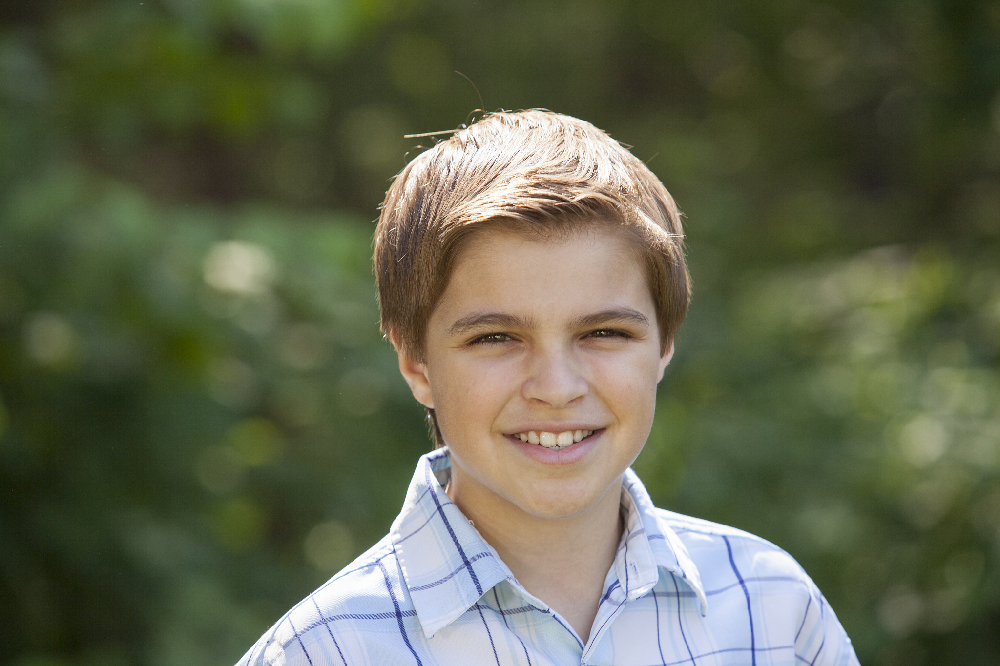 portrait of a boy smiling