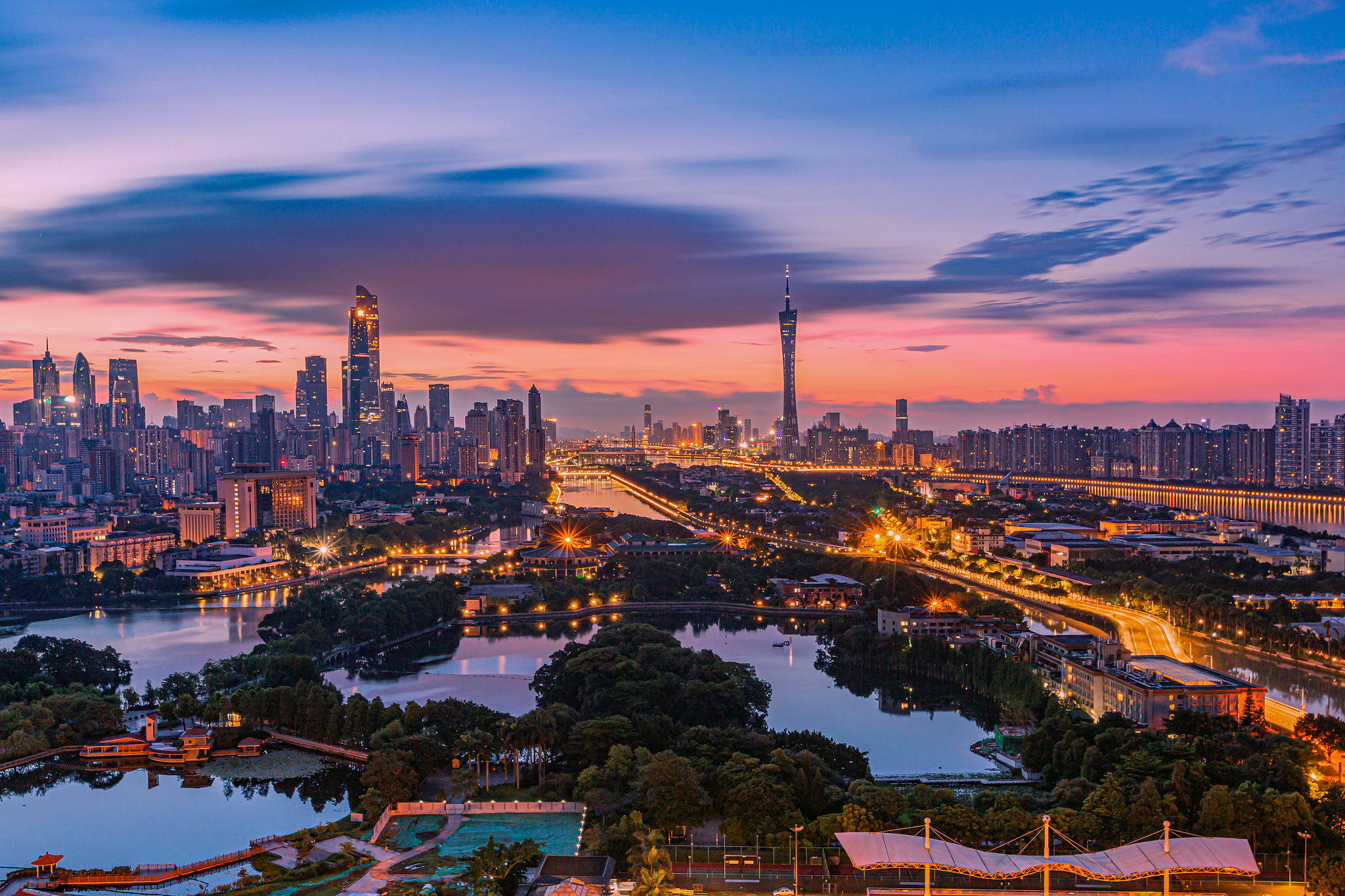 广东省广州市城市建筑风光