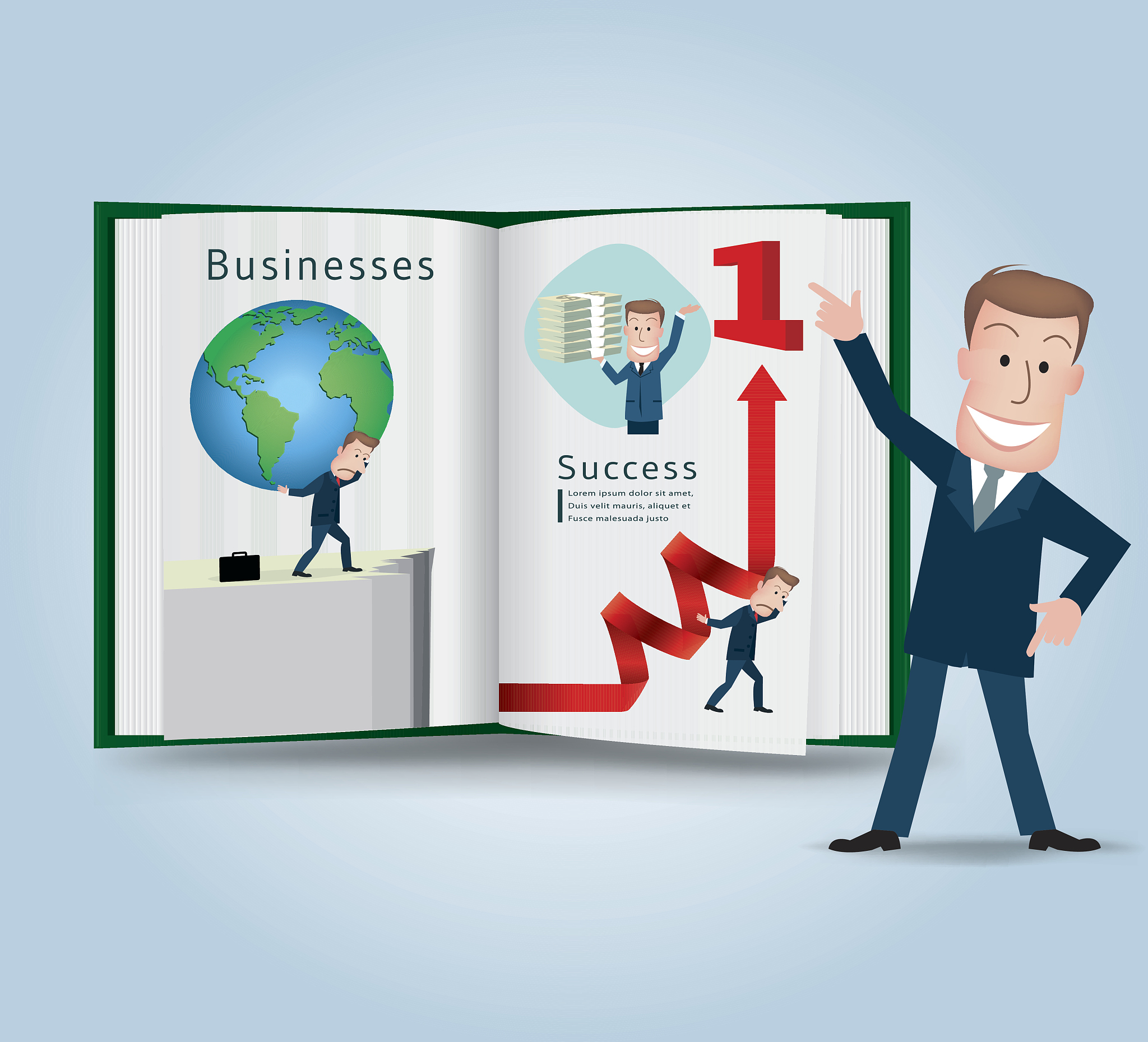 businessman infographics. vector illustration