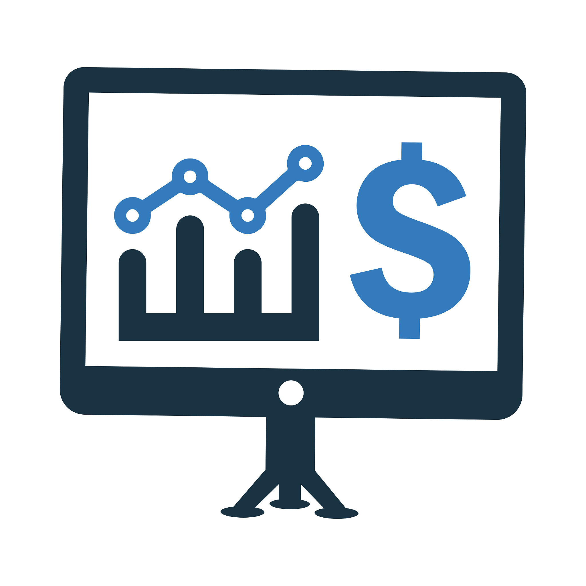 business analytics, earning growth icon
