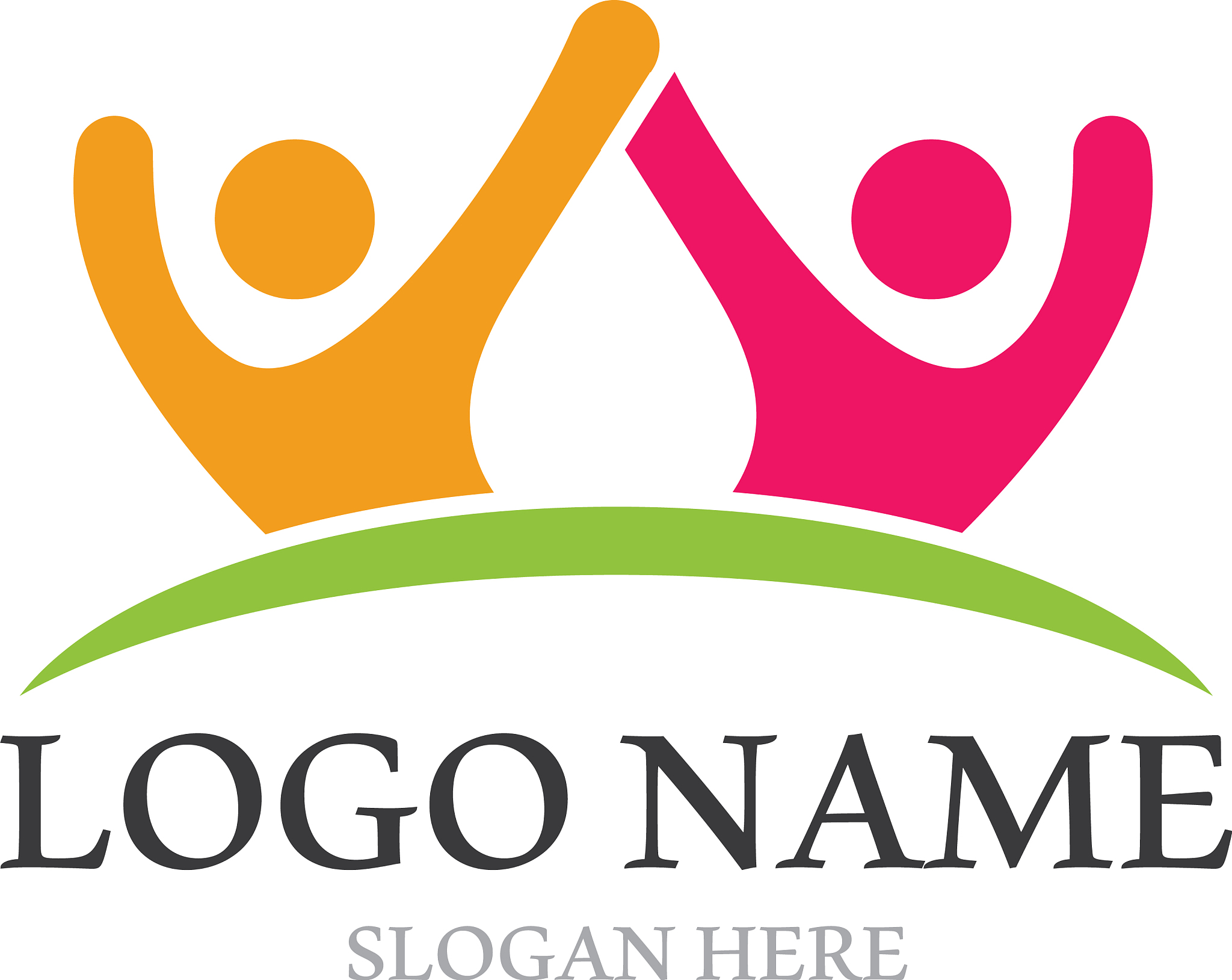 adoption and community care logo template icons