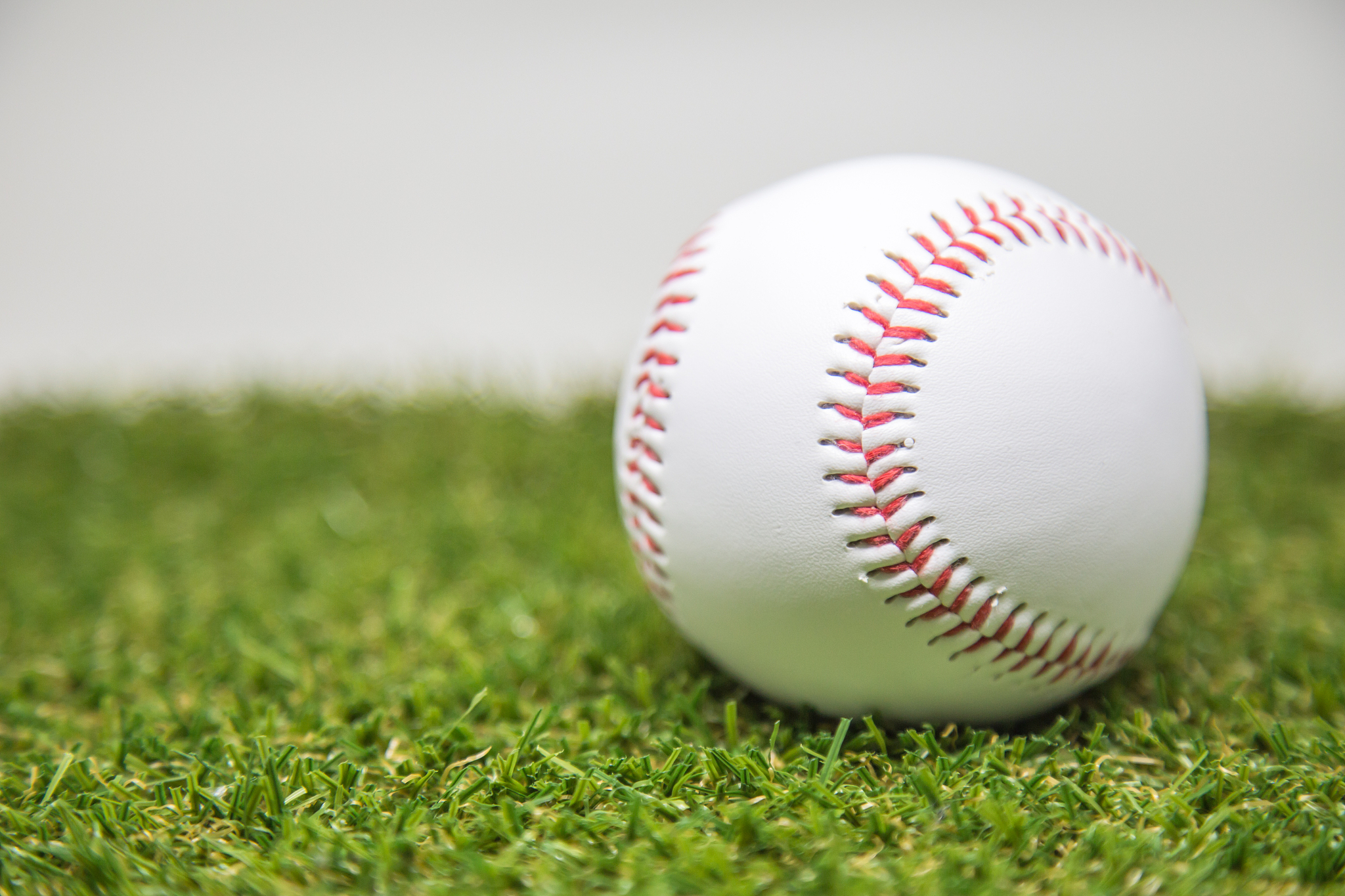 baseball on grasses