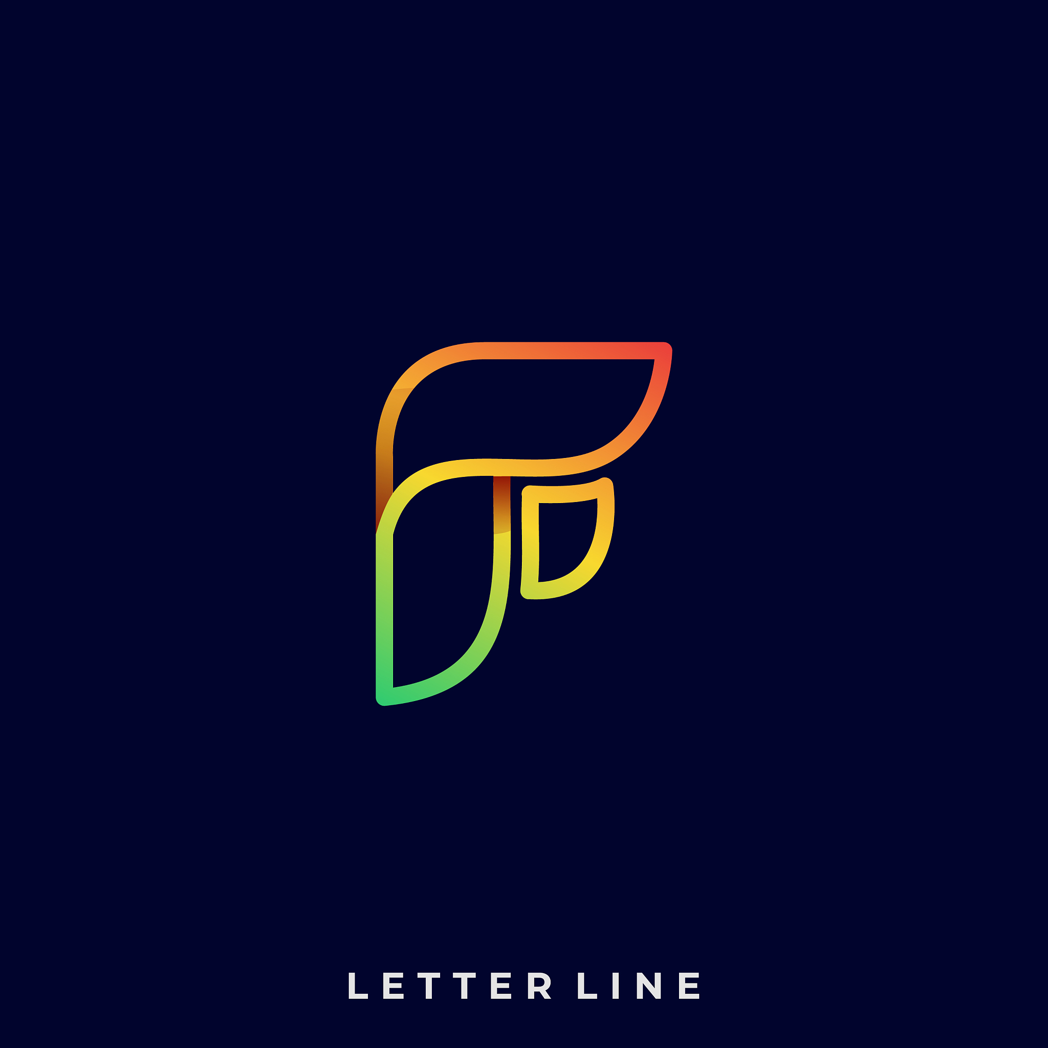 abstract letter f design template