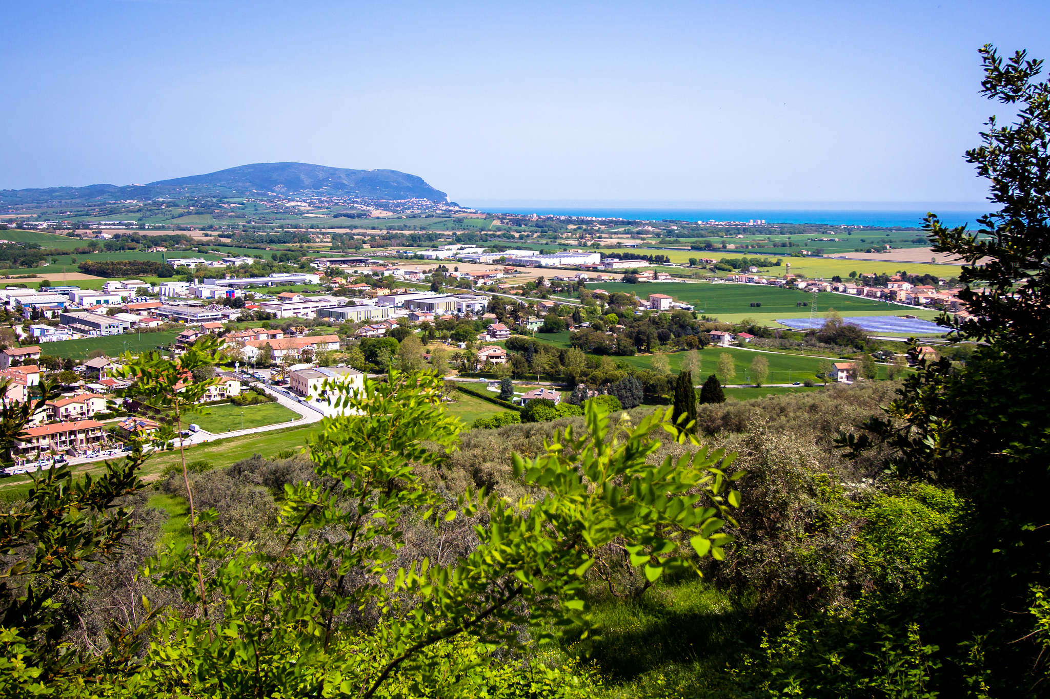 panoramic view of the mount conero, italy