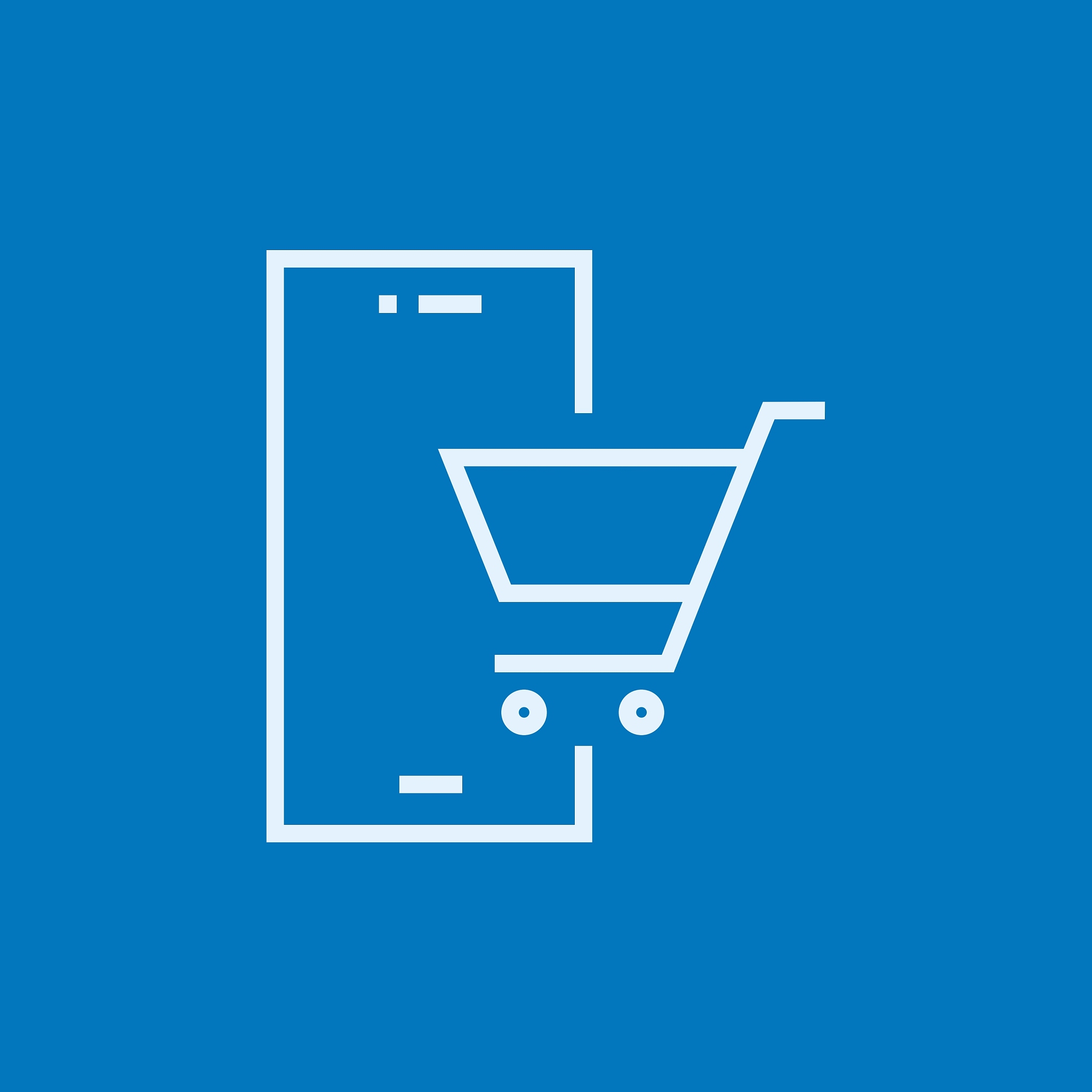 online shopping line icon