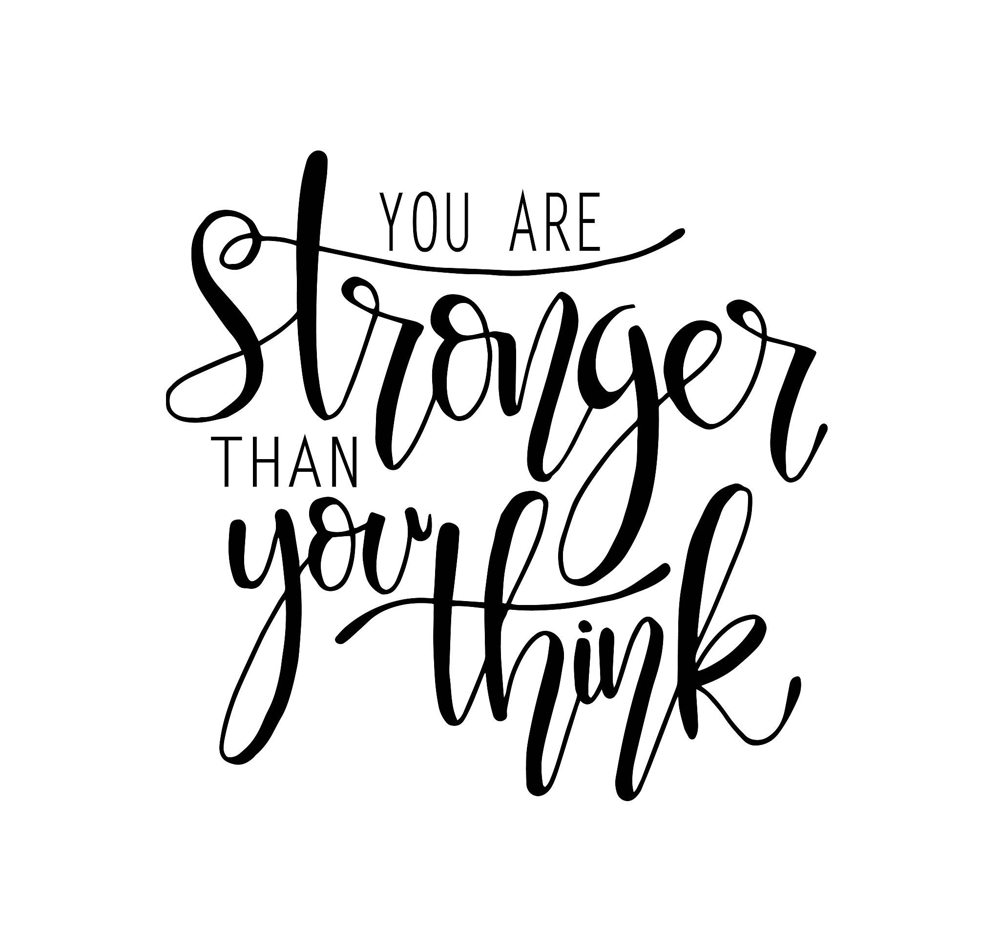 you are stronger than you think card. stock illustration, motiva