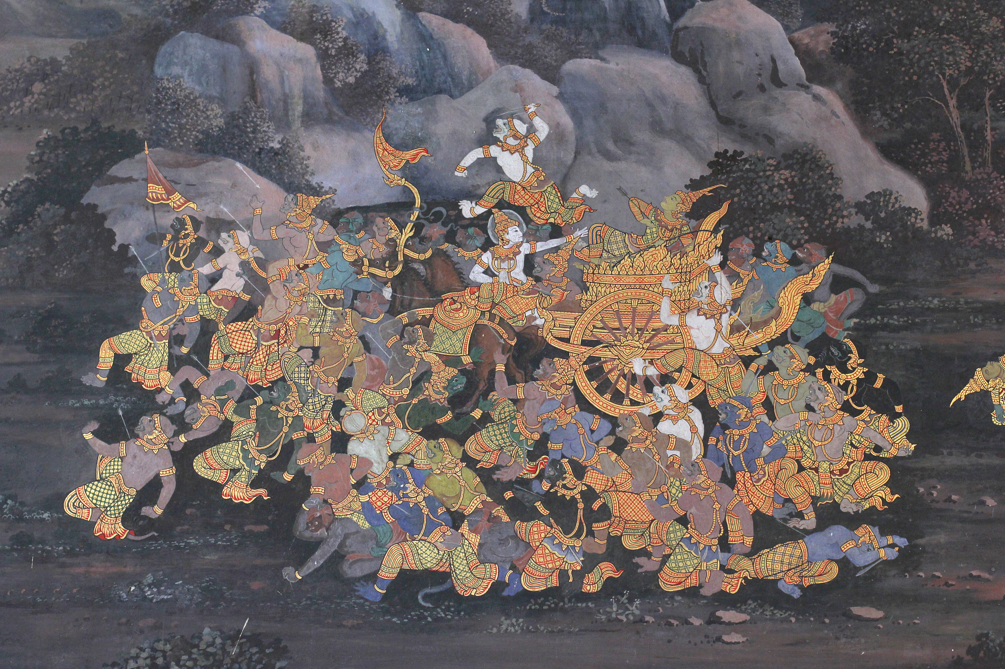 ramayana epic paint at wat phra kaew