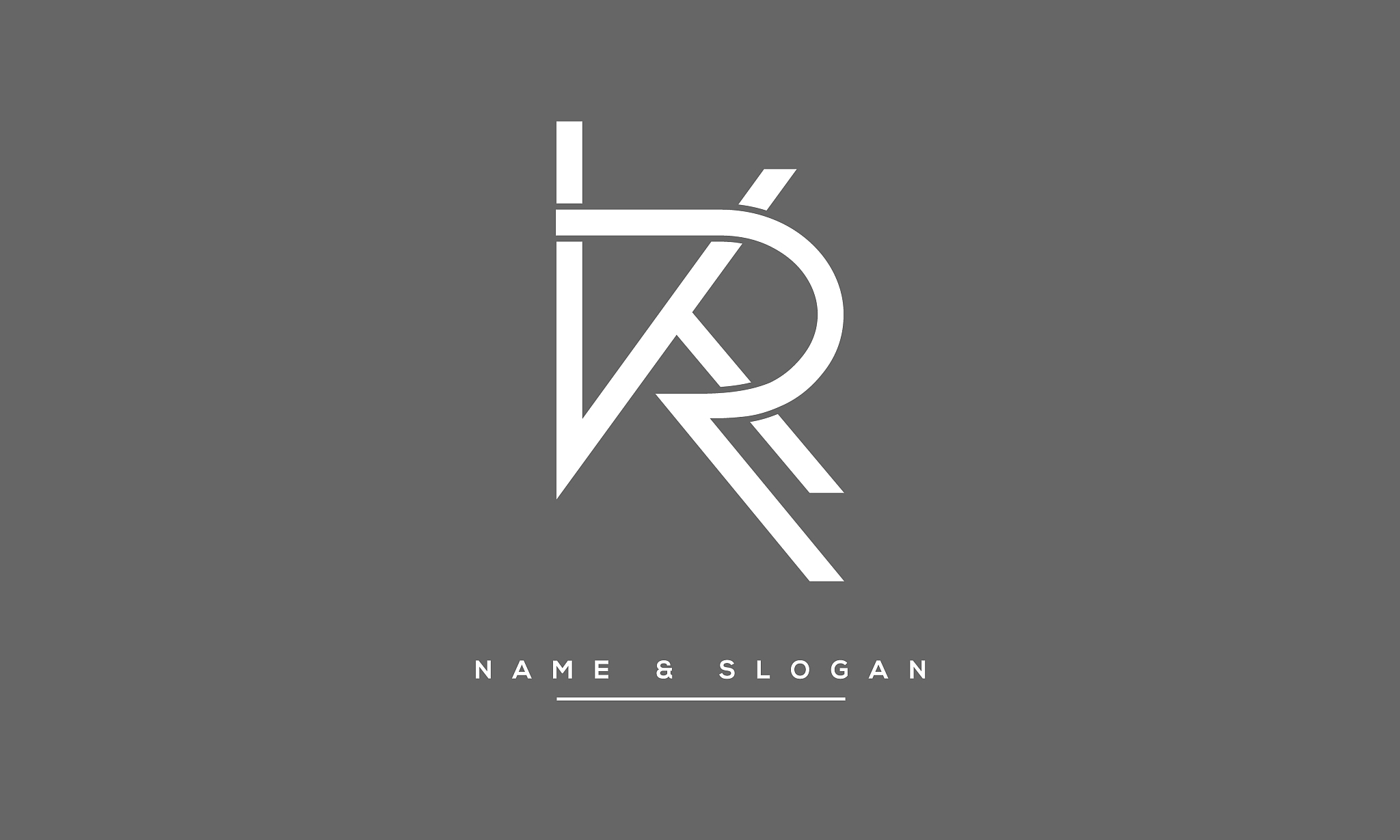 abstract logo kr, rk initial letters monogram