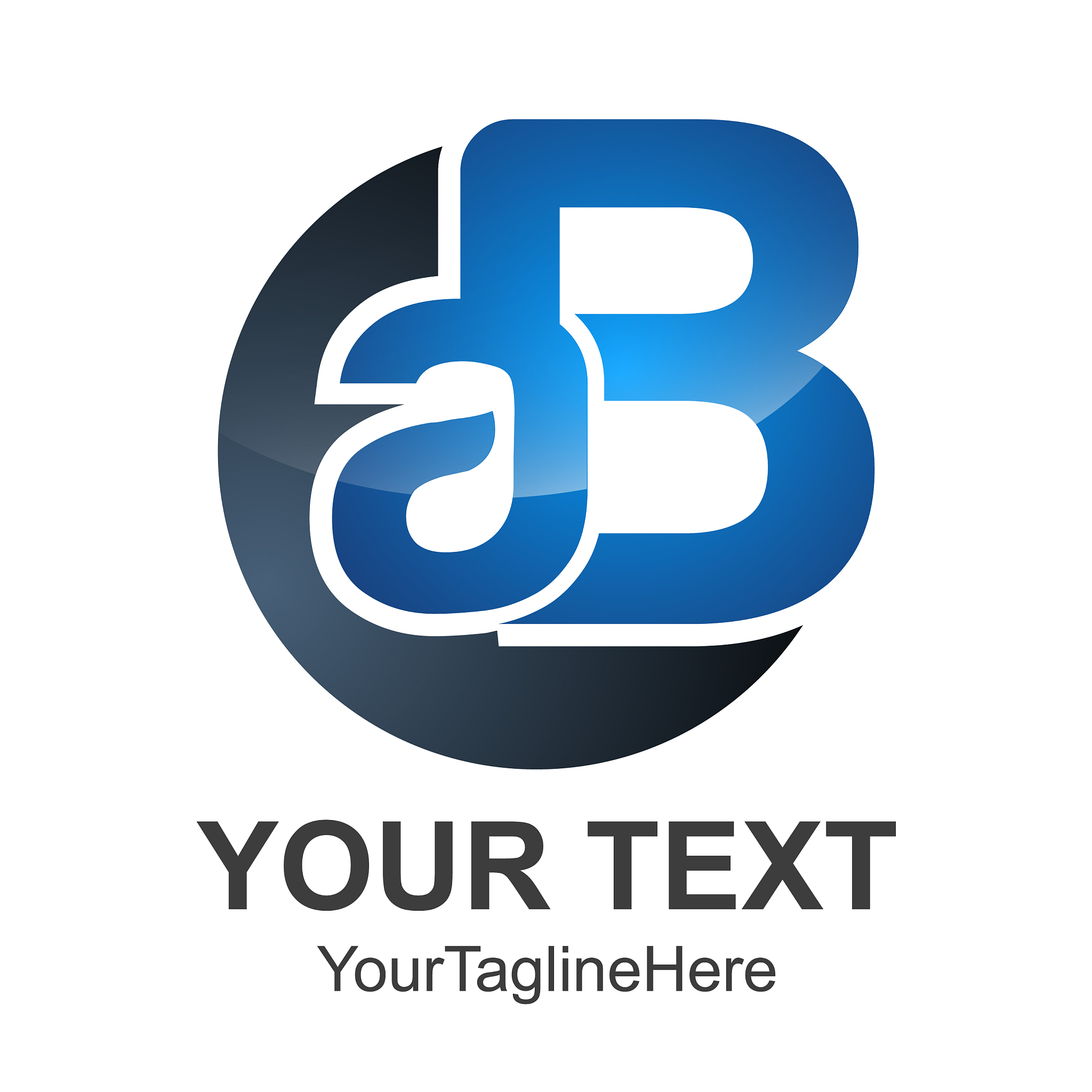 creative letter ab logo abstract business logo