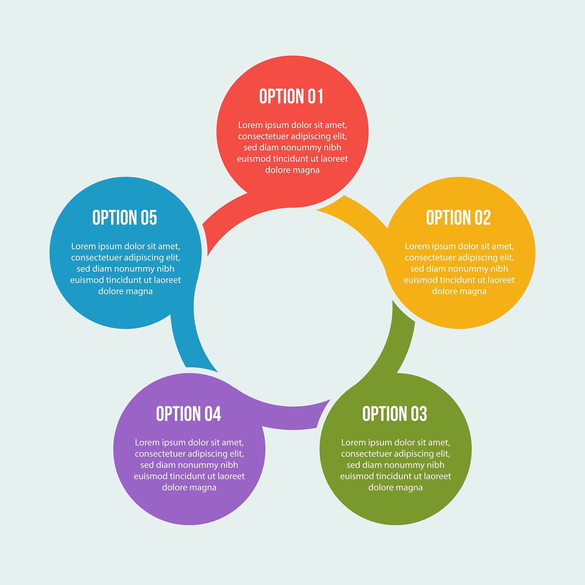 circle chart, circle infographic or circular diagram