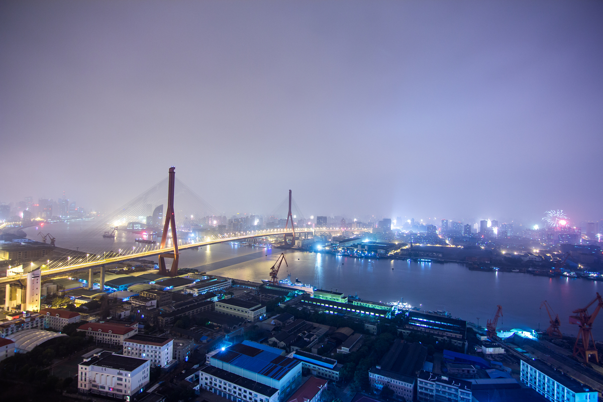 杨浦大桥,黄浦江,上海,中国,亚洲